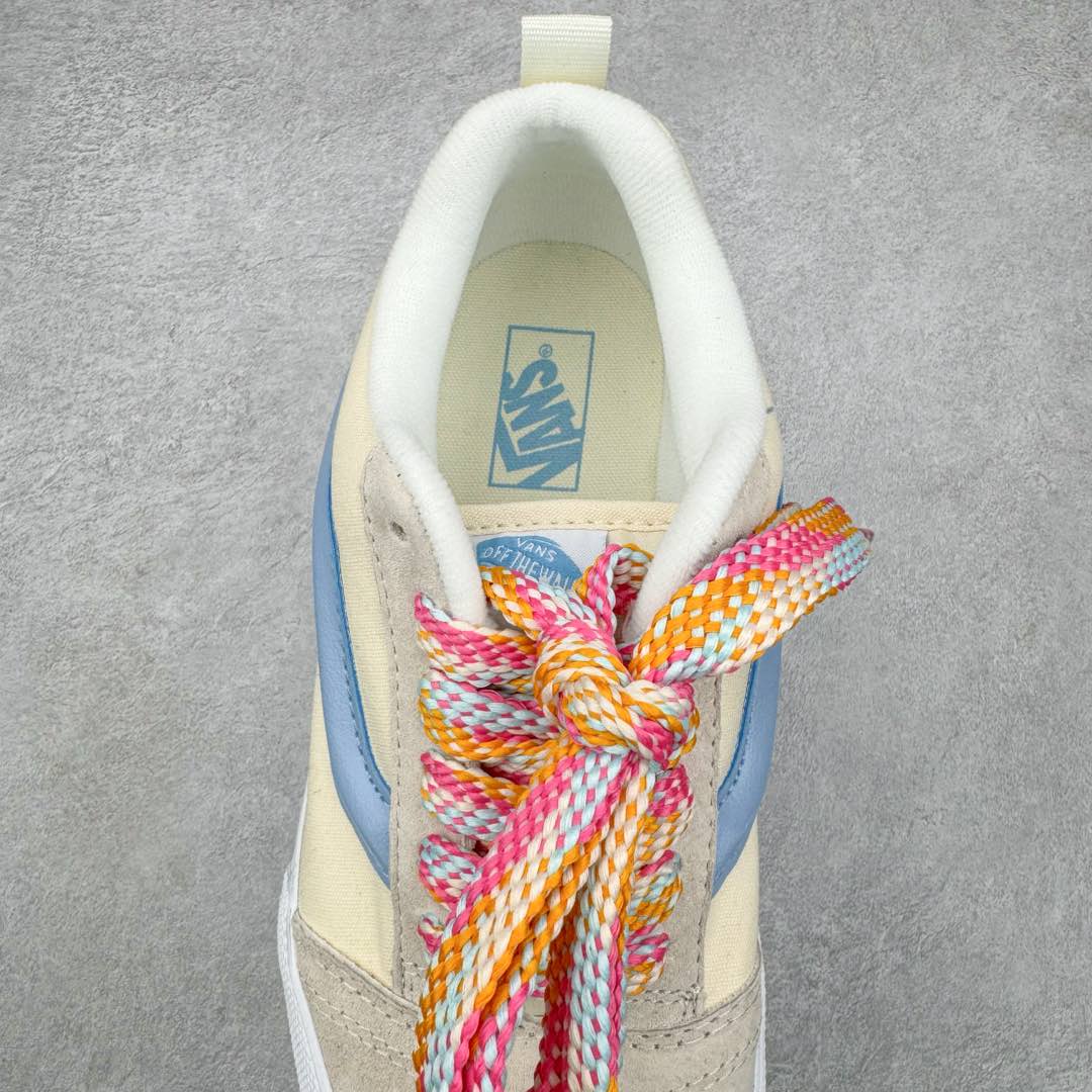 图片[5]-Vans Knu Skool 米白蓝 官方新配色 肥胖版立体大Logo 加厚鞋舌 低帮复古休闲硫化面包鞋 货号：VN000D22ZCF 尺码：35 36 36.5 37 38 38.5 39 40 40.5 41 42 42.5 43 44 45 工艺：硫化1：1（重量1：1、真标、原钢印、材质标、鞋型标、合格证）-选品中心