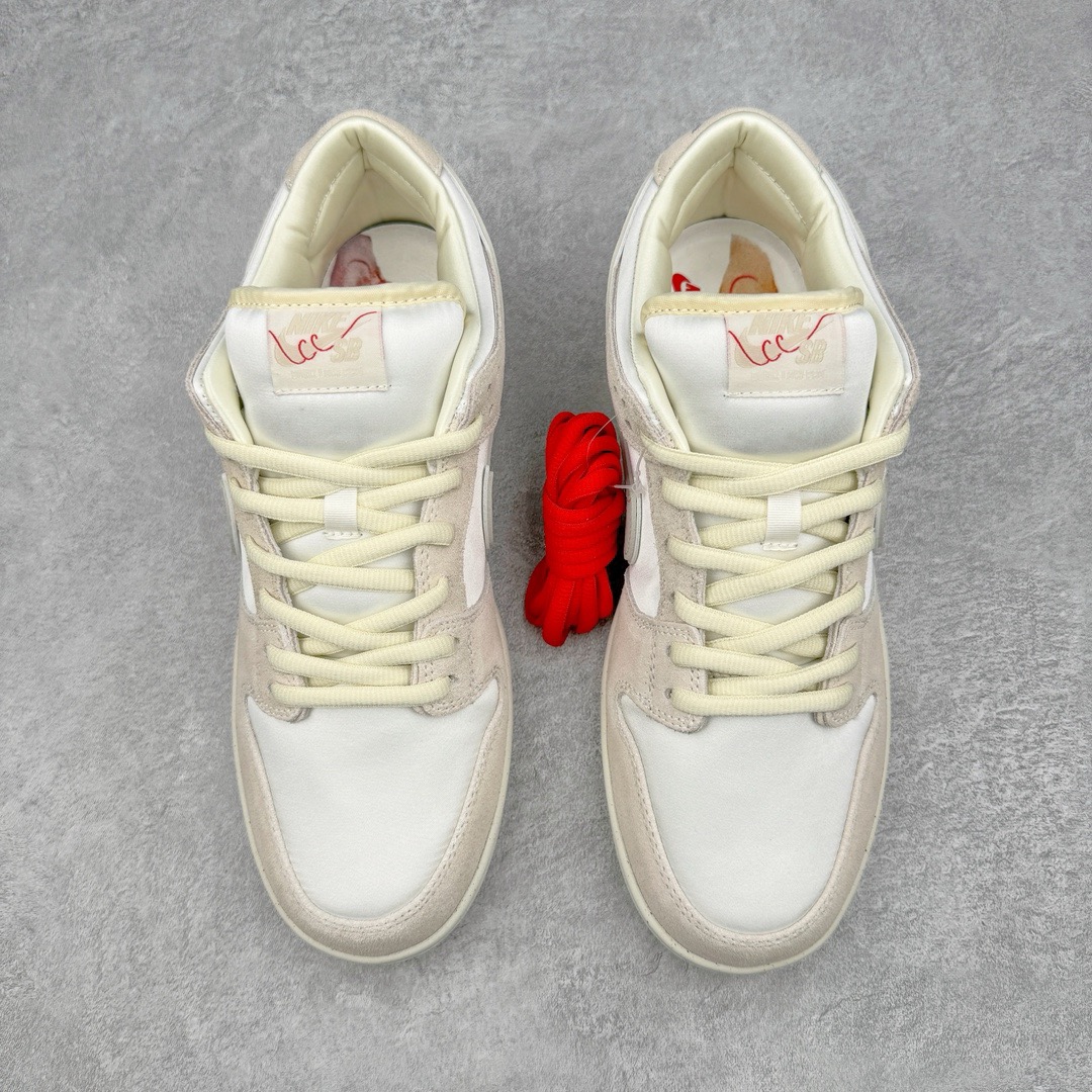图片[2]-＃AY/GZ纯原福利 NK SB Dunk Low “City of Love”情人节 米白丝绸 FZ5654-100 独家原厂航空铝磨具打磨大底 鞋头坡度极致还原 原盒原配 圈内天花板工艺 原厂冲刀 超高清洁度 全鞋零毛边皮料切割 全套原楦原模倾力打造完美版型 采用原厂百宏鞋带以及原厂百宏织唛舌标 内标可供原厂几率过验 原厂中底布黄色点胶 原厂中底布拉帮走线遵循公司 尺码对应库存‼️-选品中心