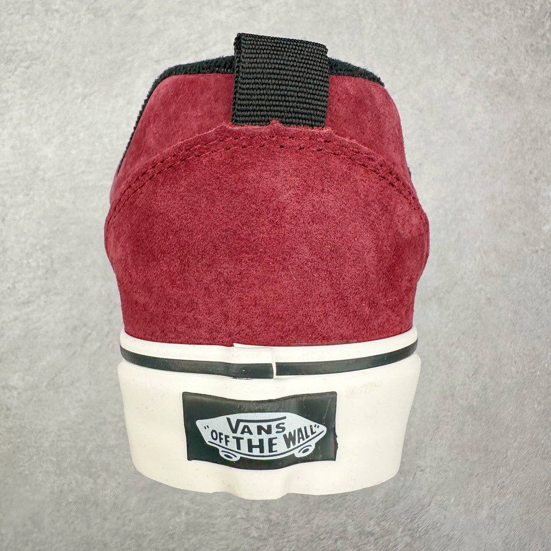 图片[8]-Vans Knu Skool 酒红黑 官方新配色 肥胖版立体大Logo 加厚鞋舌 低帮复古休闲硫化面包鞋 货号：VN000D22ZCF 尺码：35 36 36.5 37 38 38.5 39 40 40.5 41 42 42.5 43 44 45 工艺：硫化1：1（重量1：1、真标、原钢印、材质标、鞋型标、合格证）-选品中心