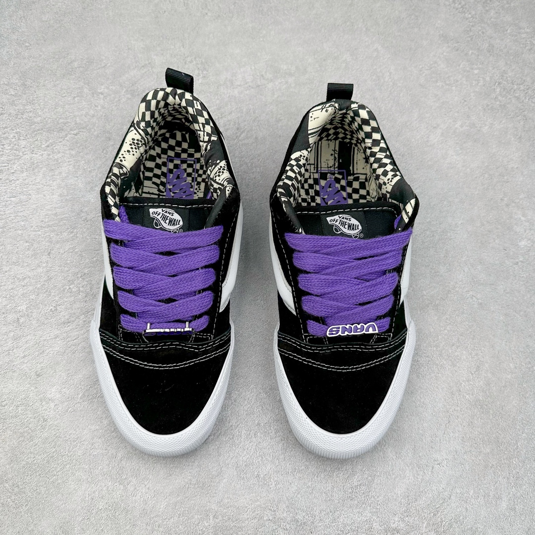 图片[2]-Vans Knu Skool 紫白 官方新配色 肥胖版立体大Logo 加厚鞋舌 低帮复古休闲硫化面包鞋 货号：VN000D22ZCF 尺码：35 36 36.5 37 38 38.5 39 40 40.5 41 42 42.5 43 44 45 工艺：硫化1：1（重量1：1、真标、原钢印、材质标、鞋型标、合格证）-选品中心