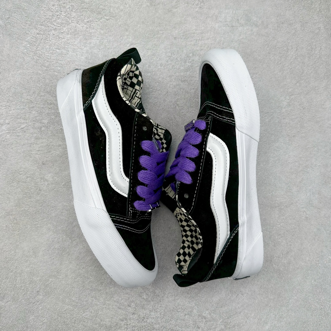 图片[3]-Vans Knu Skool 紫白 官方新配色 肥胖版立体大Logo 加厚鞋舌 低帮复古休闲硫化面包鞋 货号：VN000D22ZCF 尺码：35 36 36.5 37 38 38.5 39 40 40.5 41 42 42.5 43 44 45 工艺：硫化1：1（重量1：1、真标、原钢印、材质标、鞋型标、合格证）-选品中心