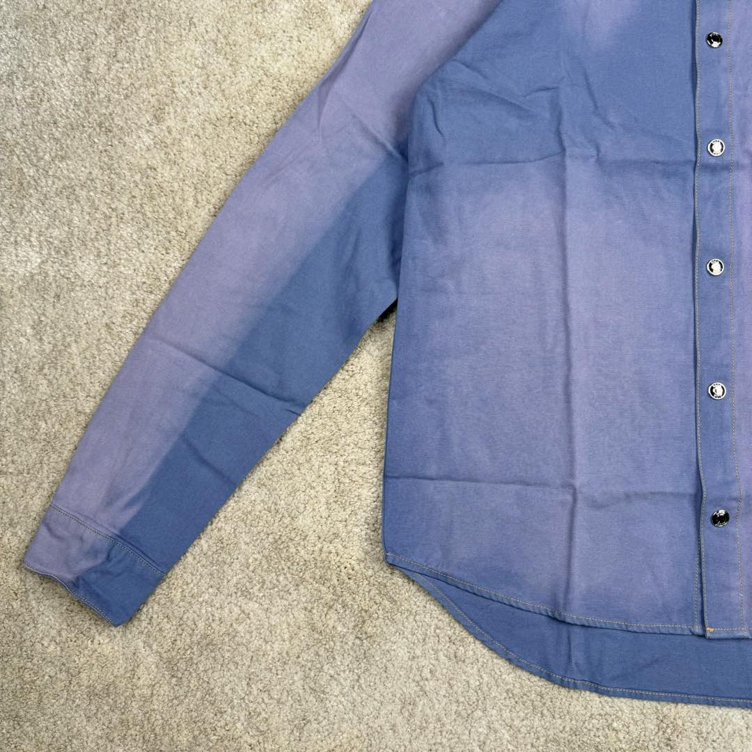 图片[5]-＃GD广顶 DIOR迪奥纯色图案印花尖领长袖衬衫 浅蓝色【淡蓝色宇宙沙漠衬衫】官网价：17500 ￥（1556T）面料采用【21s/2*10s全棉平纹梭织布】【经纬密度70*42】购入Y版打【ABC色样】订染大货面料颜色 前后幅采用【日本进口田岛绣花机】刺绣 绣线全部采用【水洗防褪色涤纶材质绣花线】前幅采用【垫底水溶帛中空立体绣花】后幅采用【8色绣线榻榻米针法+外圈包边绣】裁片加缩率成衣成品洗水 洗水工艺采用【开模定位喷马骝喷白工艺】后期轻酵洗洗做旧柔软手感 配套【铝合金材质带品牌字母logo四合扣铆钉】尺码：38 39 40 41-选品中心