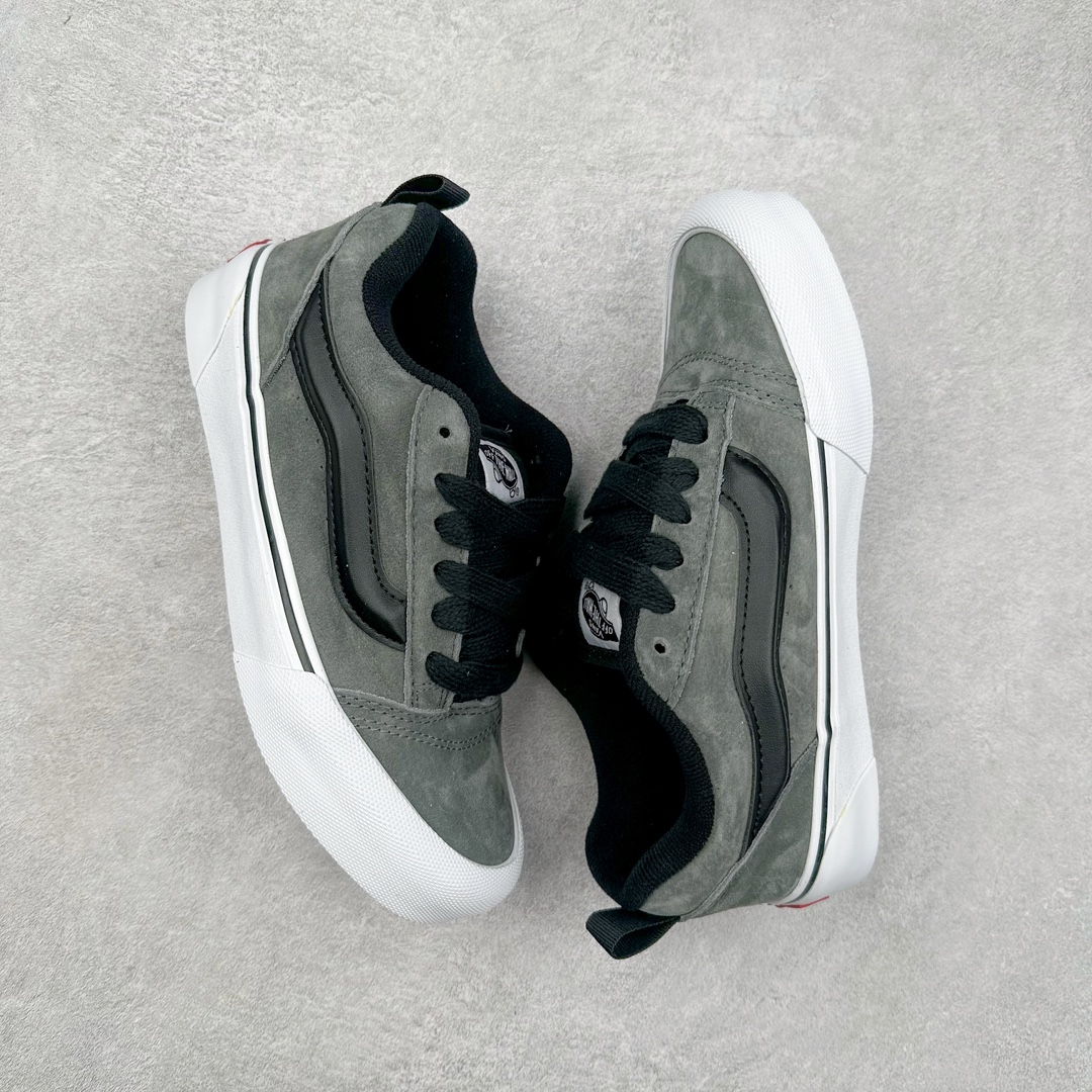 图片[3]-Vans Knu Skool 灰黑 万斯低帮复古休闲胖胖面包鞋 肥胖版大LOGO原版全皮猪八面料 尺码：35 36 36.5 37 38 38.5 39 40 40.5 41 42 42.5 43 44 45 工艺：硫化1：1（重量1：1、真标、原钢印、材质标、鞋型标、合格证）-选品中心