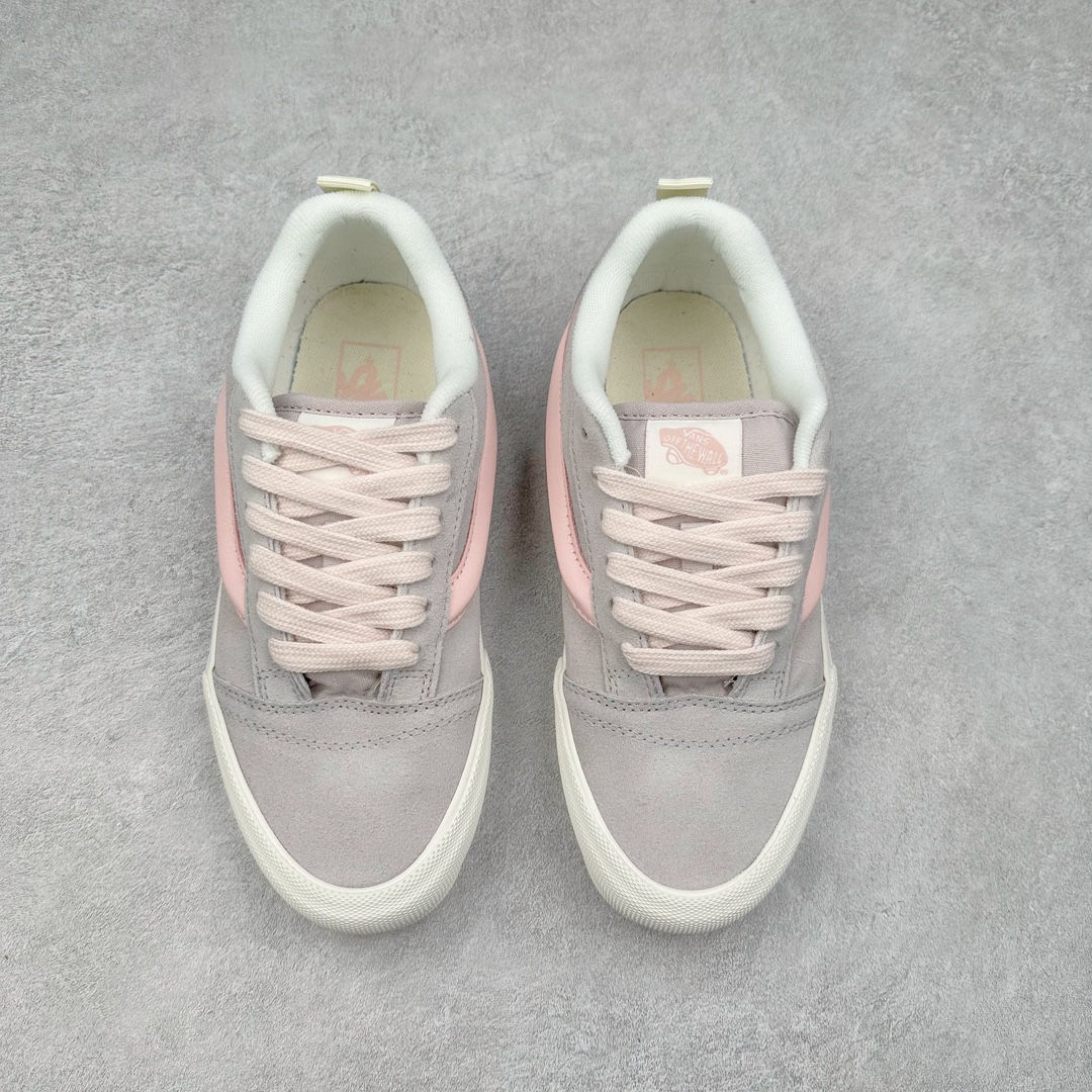 图片[2]-Vans Knu Skool 米灰粉 万斯低帮复古休闲胖胖面包鞋 肥胖版大LOGO原版全皮猪八面料 尺码：35 36 36.5 37 38 38.5 39 40 40.5 41 42 42.5 43 44 45 工艺：硫化1：1（重量1：1、真标、原钢印、材质标、鞋型标、合格证）-选品中心
