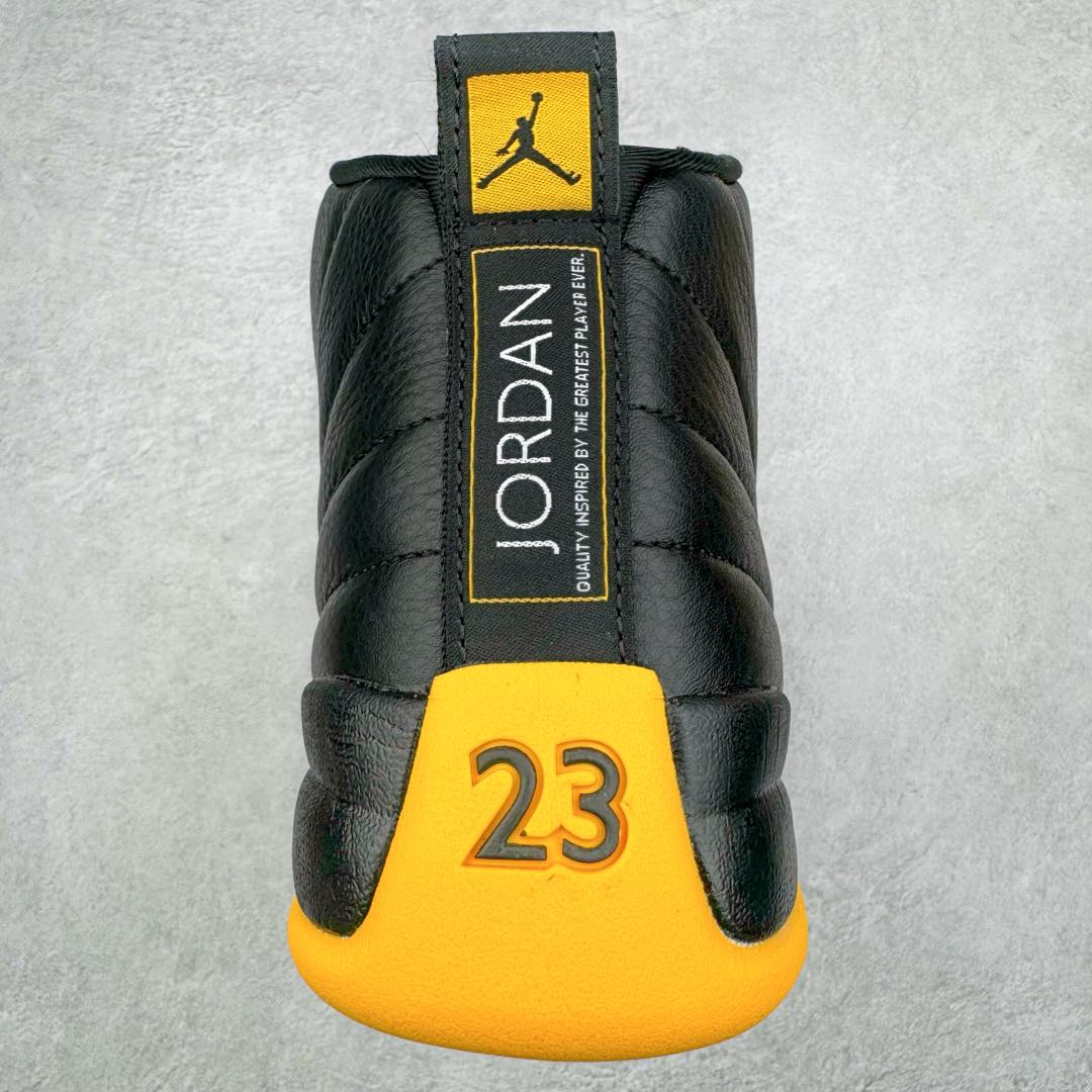 图片[8]-＃NC版 Air Jordan AJ12 Retro 黑黄130690-070 原楦原纸板开发 原汁原味12代鞋型 进口原厂皮料 原厂碳板 原装材料 原厂定制金属扣 原厂电绣 支持与公司货全方位对比 只服务于5%懂鞋的高端客户 发国外可支持各种retail商店充正寄售 尺码：40 40.5 41 42 42.5 43 44 44.5 45 45.5 46 47.5-选品中心