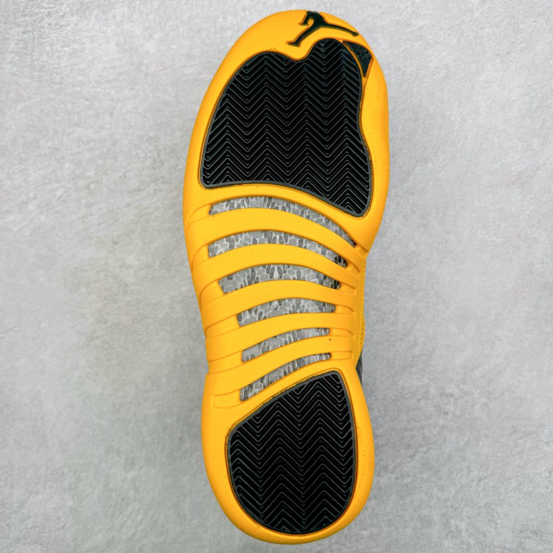 图片[9]-＃NC版 Air Jordan AJ12 Retro 黑黄130690-070 原楦原纸板开发 原汁原味12代鞋型 进口原厂皮料 原厂碳板 原装材料 原厂定制金属扣 原厂电绣 支持与公司货全方位对比 只服务于5%懂鞋的高端客户 发国外可支持各种retail商店充正寄售 尺码：40 40.5 41 42 42.5 43 44 44.5 45 45.5 46 47.5-选品中心