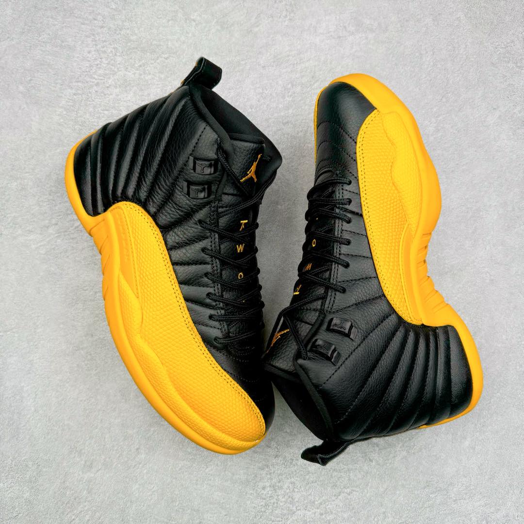 图片[3]-＃NC版 Air Jordan AJ12 Retro 黑黄130690-070 原楦原纸板开发 原汁原味12代鞋型 进口原厂皮料 原厂碳板 原装材料 原厂定制金属扣 原厂电绣 支持与公司货全方位对比 只服务于5%懂鞋的高端客户 发国外可支持各种retail商店充正寄售 尺码：40 40.5 41 42 42.5 43 44 44.5 45 45.5 46 47.5-选品中心