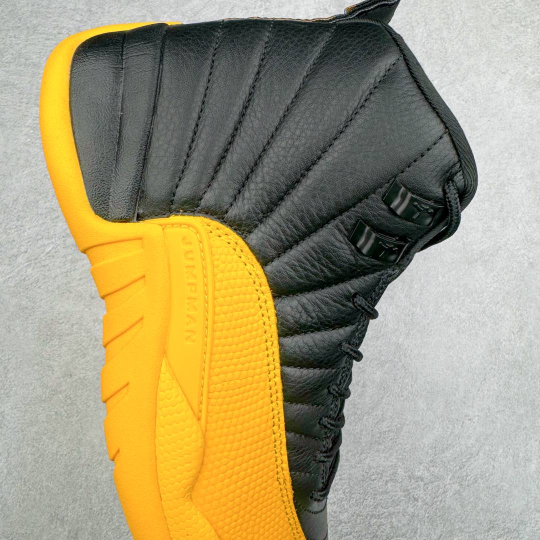 图片[6]-＃NC版 Air Jordan AJ12 Retro 黑黄130690-070 原楦原纸板开发 原汁原味12代鞋型 进口原厂皮料 原厂碳板 原装材料 原厂定制金属扣 原厂电绣 支持与公司货全方位对比 只服务于5%懂鞋的高端客户 发国外可支持各种retail商店充正寄售 尺码：40 40.5 41 42 42.5 43 44 44.5 45 45.5 46 47.5-选品中心