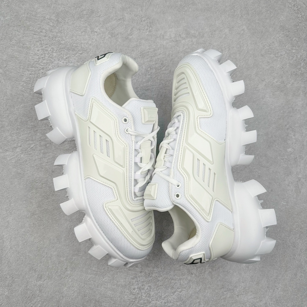 图片[3]-PRADA Cloudbust Thunder 普拉达厚底低帮休闲鞋 该鞋款选用织物和橡胶打造 诠释繁复精致的鞋型 锯齿状橡胶胎面花纹精雕细琢 橡胶饰片赋予鞋面立体效果 尺码：36 37 38 39 40 41 42 43 44 45 46 比运动鞋偏大一码-选品中心