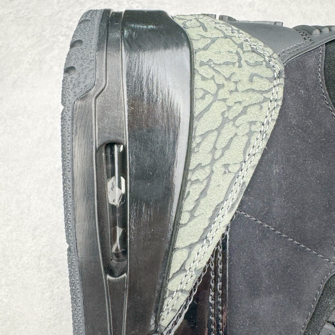 图片[15]-＃Lw纯原 Air Jordan AJ3 Retro 黑猫 CK9246-168 圈内最强三代系列 匠心打造 开发时长超过半年 目前可过各类鉴定或无法鉴定 裸鞋随便操作 全套原纸板楦头开发 原厂大底磨具加持立体防滑纹理 原装可视Air Sole气垫 原汁原味最完美的三代版型 唯一正确鞋头趴度弧度高度鞋身腰线 原厂TPU彩虹扎染后跟饰片 正确内里反口里网布 皮料菱角分明不变形无多余毛边 广东原厂zp同批次手工大底描漆拉丝 市场唯一原厂鞋扣模具 原厂织唛标 原厂飞人电绣工艺 尾指中部跳三针 独家绑鞋带手法 印刷中底布 四线拉帮 米色美纹纸贴合固定 进口港宝加持 后跟自然饱满 全鞋荧光划线卡点 追求极致完美 每一双都是工艺品 多重QC质检 超越公司货的品控标准 实实在在的免检产品 尺码：36 36.5 37.5 38 38.5 39 40 40.5 41 42 42.5 43 44 44.5 45 45.5 46 47.5 48.5-选品中心