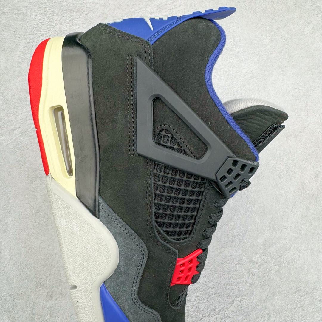 图片[6]-＃K版纯原 Air Jordan AJ4 Rare Air Laser 黑蓝红 FV5029-003 全新升级改良 原鞋原楦原纸板同源开发 完美呈现乔4的版型 内侧正确双色网格 还原细节 原厂皮料 正确气垫颜色 正确网格工艺 正确拉帮工艺 全鞋原装材料制作 原档案原模具打造 支持全方位与正品对比 尺码：36 36.5 37.5 38 38.5 39 40 40.5 41 42 42.5 43 44 44.5 45 46 47.5-选品中心
