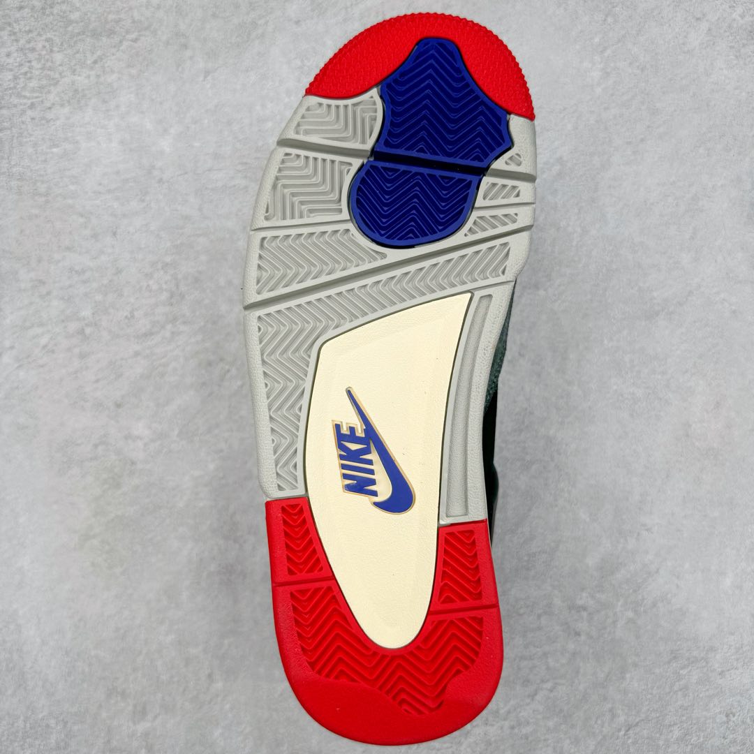 图片[9]-＃K版纯原 Air Jordan AJ4 Rare Air Laser 黑蓝红 FV5029-003 全新升级改良 原鞋原楦原纸板同源开发 完美呈现乔4的版型 内侧正确双色网格 还原细节 原厂皮料 正确气垫颜色 正确网格工艺 正确拉帮工艺 全鞋原装材料制作 原档案原模具打造 支持全方位与正品对比 尺码：36 36.5 37.5 38 38.5 39 40 40.5 41 42 42.5 43 44 44.5 45 46 47.5-选品中心