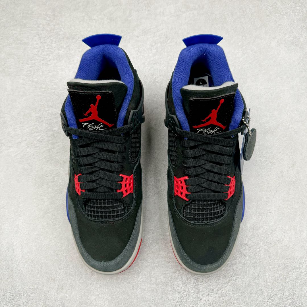 图片[2]-＃K版纯原 Air Jordan AJ4 Rare Air Laser 黑蓝红 FV5029-003 全新升级改良 原鞋原楦原纸板同源开发 完美呈现乔4的版型 内侧正确双色网格 还原细节 原厂皮料 正确气垫颜色 正确网格工艺 正确拉帮工艺 全鞋原装材料制作 原档案原模具打造 支持全方位与正品对比 尺码：36 36.5 37.5 38 38.5 39 40 40.5 41 42 42.5 43 44 44.5 45 46 47.5-选品中心