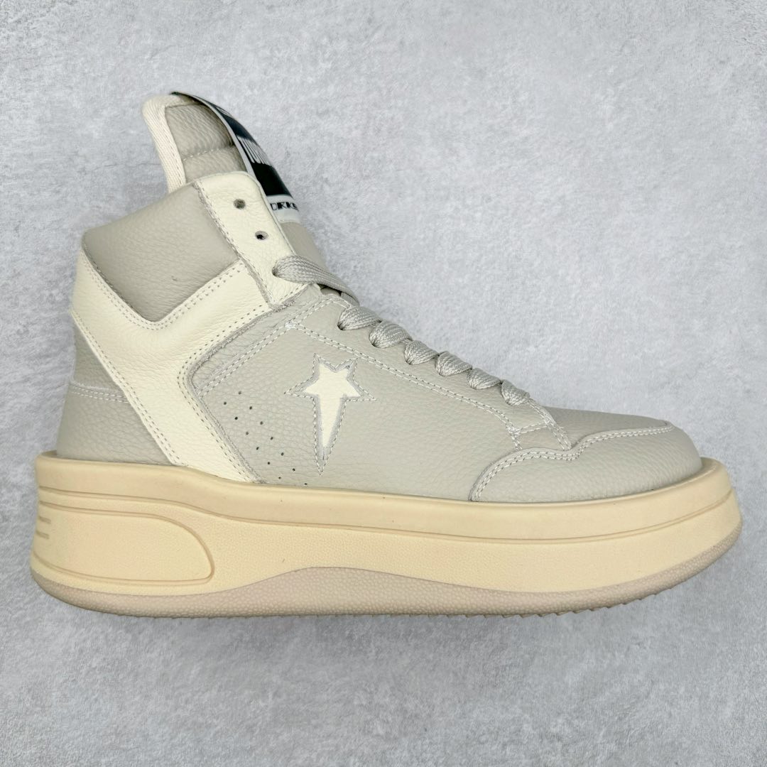 #莞产 Rick Owens DRKSHDW x Converse TURBODRK Weapon RO瑞克欧文斯匡威联名摩登厚底运动板鞋 以 80 年代的经典篮球鞋 Weapon 为灵感 带来新诠释 超厚鞋底 高帮鞋身以及夸张的鞋舌设计都充满 Rick Owens 式的美学 尺码:35/45-选品中心
