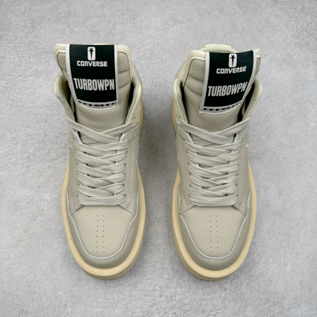 图片[2]-＃莞产 Rick Owens DRKSHDW x Converse TURBODRK Weapon RO瑞克欧文斯匡威联名摩登厚底运动板鞋 以 80 年代的经典篮球鞋 Weapon 为灵感 带来新诠释 超厚鞋底 高帮鞋身以及夸张的鞋舌设计都充满 Rick Owens 式的美学 尺码：35/45-选品中心