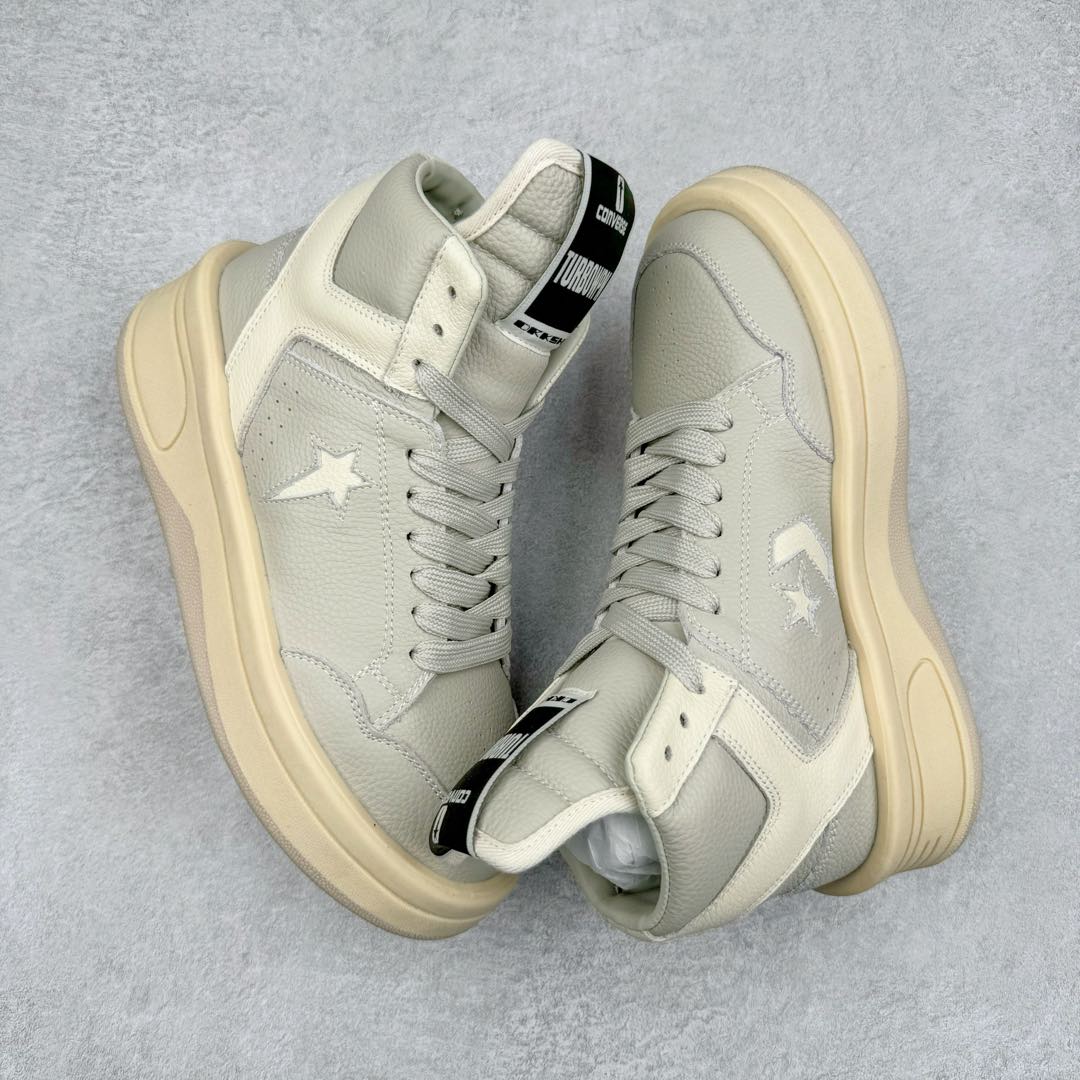 图片[3]-＃莞产 Rick Owens DRKSHDW x Converse TURBODRK Weapon RO瑞克欧文斯匡威联名摩登厚底运动板鞋 以 80 年代的经典篮球鞋 Weapon 为灵感 带来新诠释 超厚鞋底 高帮鞋身以及夸张的鞋舌设计都充满 Rick Owens 式的美学 尺码：35/45-选品中心