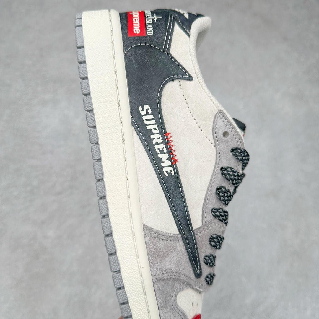 图片[6]-TS x Air Jordan AJ1 Low 倒钩低帮联名定制配色 DM7866-050 原厂内置气垫魔块 A模大底 头层小牛皮 鞋舌AJ原厂专用牛津布+AJ专用反口珍珠布+原厂无杂质高弹内里海棉+特殊封边弹力鞋带 尺码：36 36.5 37.5 38 38.5 39 40 40.5 41 42 42.5 43 44 44.5 45 46 47.5-选品中心