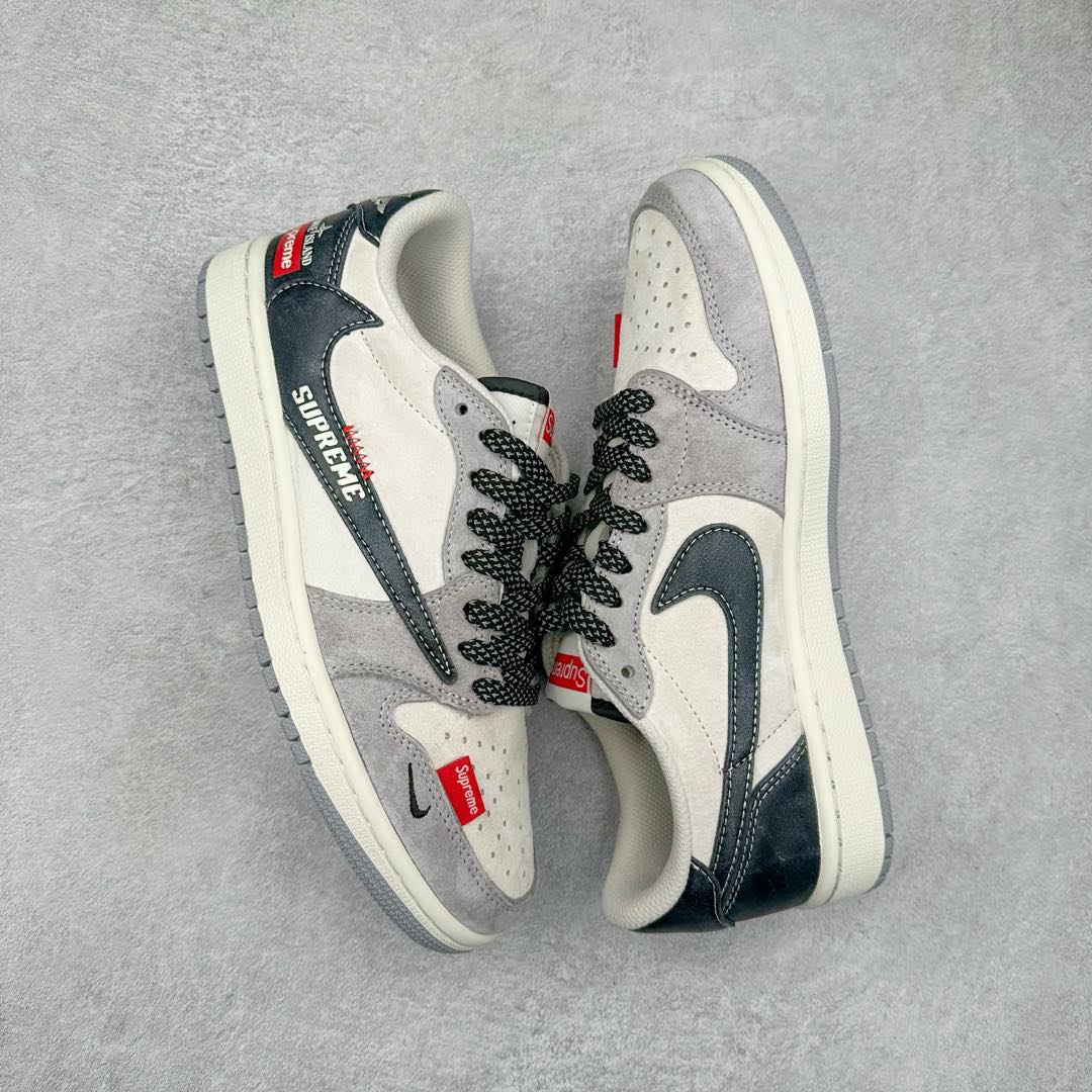 图片[3]-TS x Air Jordan AJ1 Low 倒钩低帮联名定制配色 DM7866-050 原厂内置气垫魔块 A模大底 头层小牛皮 鞋舌AJ原厂专用牛津布+AJ专用反口珍珠布+原厂无杂质高弹内里海棉+特殊封边弹力鞋带 尺码：36 36.5 37.5 38 38.5 39 40 40.5 41 42 42.5 43 44 44.5 45 46 47.5-选品中心
