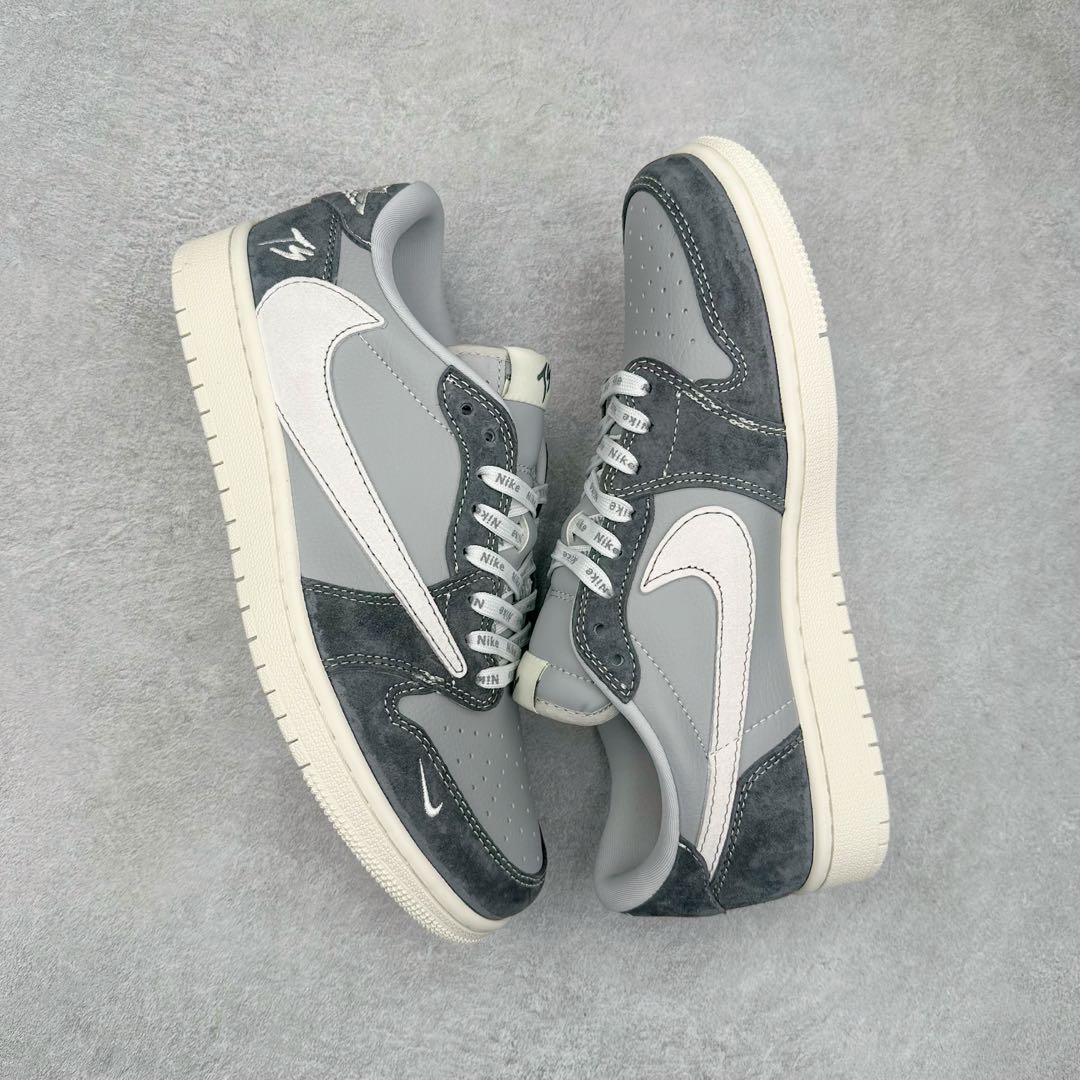 图片[3]-TS x Air Jordan AJ1 Low 倒钩低帮联名定制配色 CF3688-055 原厂内置气垫魔块 A模大底 头层小牛皮 鞋舌AJ原厂专用牛津布+AJ专用反口珍珠布+原厂无杂质高弹内里海棉+特殊封边弹力鞋带 尺码：36 36.5 37.5 38 38.5 39 40 40.5 41 42 42.5 43 44 44.5 45 46 47.5-选品中心