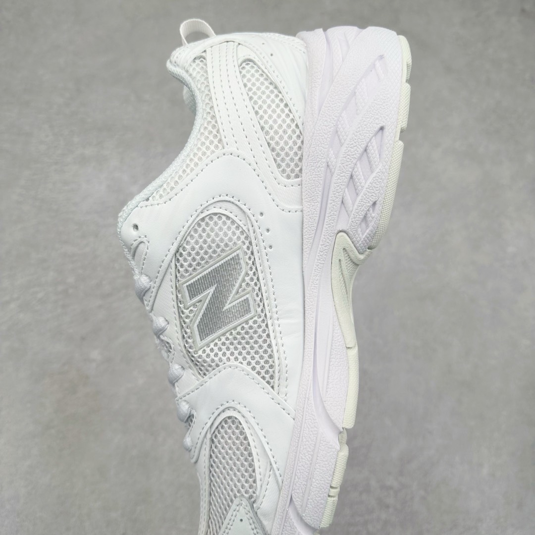 图片[7]-New Balance NB530 新百伦复古透气跑步鞋 抛弃过往以皮革为主的人气轮廓 以极具复古风范的跑鞋外观呈现 设计上全鞋以简约清爽的纯白色作基底 鞋身覆盖大面积织物网眼材质 并于鞋头、鞋带孔眼片等细节处点缀对比鲜明的反光银镀层凸显 鞋舌、侧身等位置则辅以一贯的「N」字标志和品牌徽标彰显身份 最后通过搭载的 ABZORB 缓震中底完善整体造型 尺码：36 37 37.5 38 38.5 39 40 40.5 41 42 42.5 43 44 45-选品中心