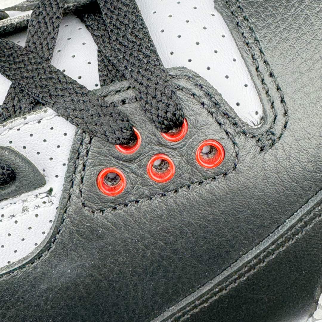 图片[16]-＃Lw纯原 Air Jordan AJ3 Retro 复刻黑水泥 DN3707-010 圈内最强三代系列 匠心打造 开发时长超过半年 目前可过各类鉴定或无法鉴定 裸鞋随便操作 全套原纸板楦头开发 原厂大底磨具加持立体防滑纹理 原装可视Air Sole气垫 原汁原味最完美的三代版型 唯一正确鞋头趴度弧度高度鞋身腰线 原厂TPU彩虹扎染后跟饰片 正确内里反口里网布 皮料菱角分明不变形无多余毛边 广东原厂zp同批次手工大底描漆拉丝 市场唯一原厂鞋扣模具 原厂织唛标 原厂飞人电绣工艺 尾指中部跳三针 独家绑鞋带手法 印刷中底布 四线拉帮 米色美纹纸贴合固定 进口港宝加持 后跟自然饱满 全鞋荧光划线卡点 追求极致完美 每一双都是工艺品 多重QC质检 超越公司货的品控标准 实实在在的免检产品 尺码：36 36.5 37.5 38 38.5 39 40 40.5 41 42 42.5 43 44 44.5 45 45.5 46 47.5 48.5-选品中心