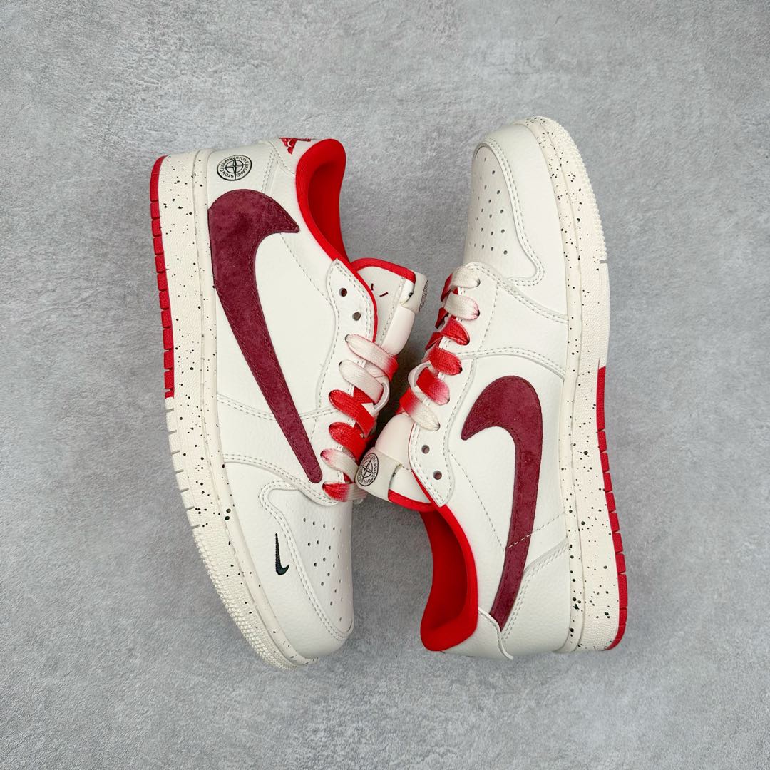 图片[3]-TS x Air Jordan AJ1 Low 倒钩低帮联名定制配色 CF3688-077 原厂内置气垫魔块 A模大底 头层小牛皮 鞋舌AJ原厂专用牛津布+AJ专用反口珍珠布+原厂无杂质高弹内里海棉+特殊封边弹力鞋带 尺码：36 36.5 37.5 38 38.5 39 40 40.5 41 42 42.5 43 44 44.5 45 46 47.5-选品中心