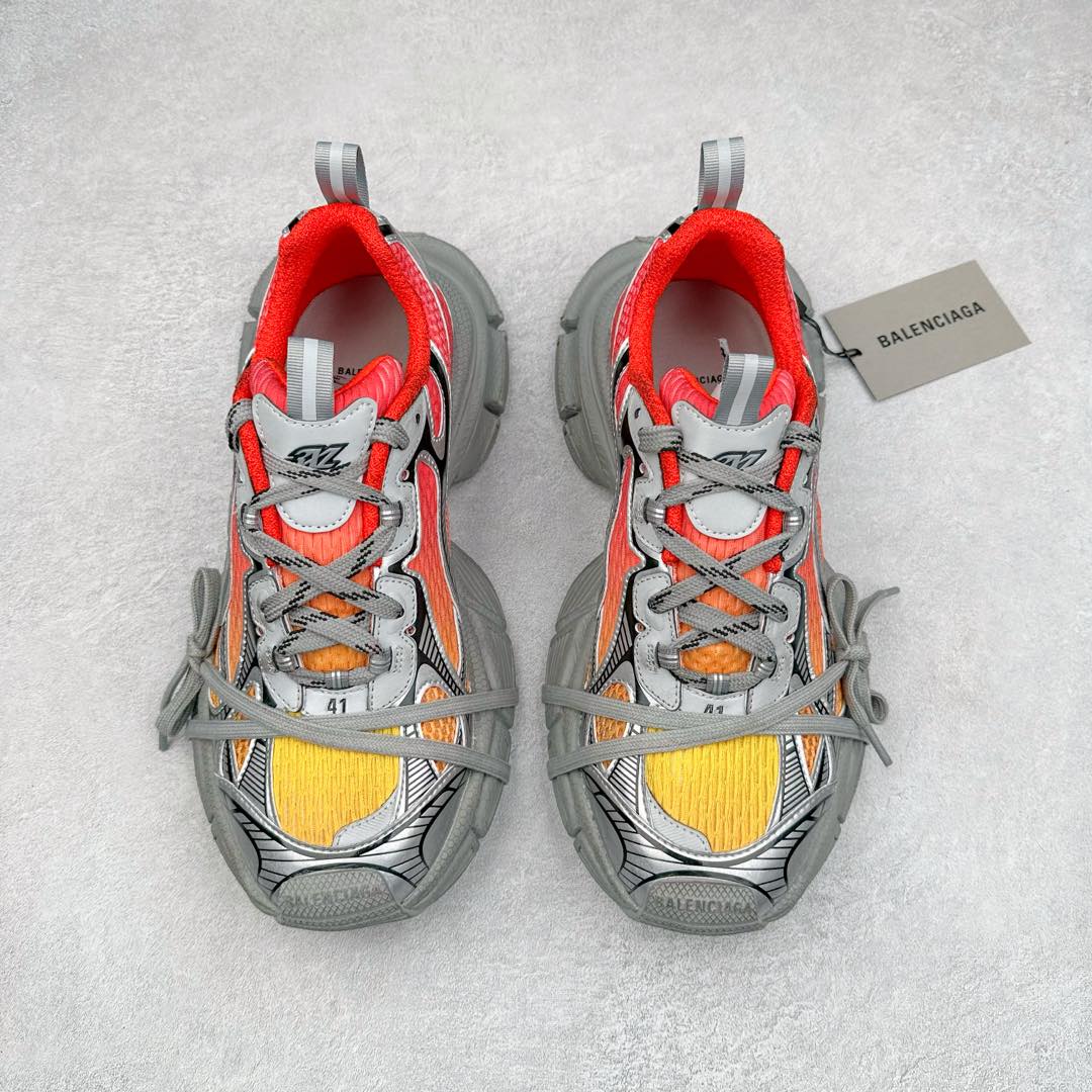 图片[2]-＃JC BALENCIAGA 3XL Sneakers 巴黎世家十代网布系带低帮走秀复古老爹鞋 全套原纸板楦头开发 最原汁原味的灵魂版型 全鞋荧光划线卡点 胶水把控整洁度追求极致完美 每一双都是工艺品 多重QC质检 超越公司货的品控标准 实实在在的免检产品 原盒原配 正确字体电绣 粗细、位置、大小正确 侧边TPU 透气孔匹配意产原版 正确分离大底 TPU软底 原版一致大底LOGO 立体感十足 原厂皮料水洗做旧 采购原厂网纱 不含皮革 网布材料和聚氨酯 磨损效果 鞋头边缘和后帮 Balenciaga 徽标 鞋面和后跟凸印尺码 鞋舌 3XL 橡胶品牌标识和反光细节 鞋帮拉袢和鞋舌拉祥 配反光细节 备用鞋带在鞋履前侧 可在穿着前取下 便于不同造型搭配 正常尺码 尺码：35 36 37 38 39 40 41 42 43 44 45 46-选品中心