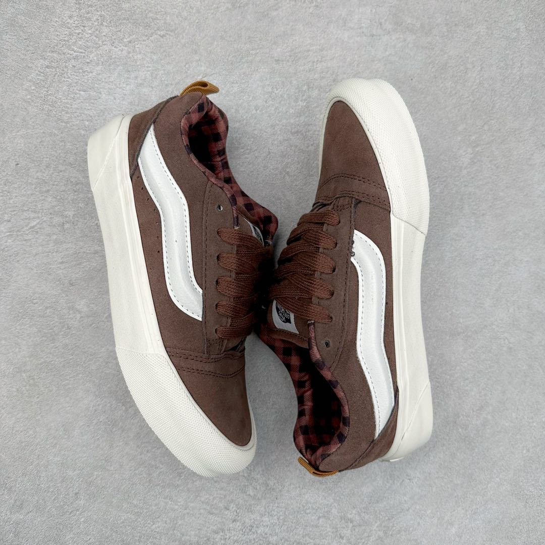 图片[3]-Vans Knu Skool 咖啡棕 万斯低帮复古休闲胖胖面包鞋 肥胖版大LOGO原版全皮猪八面料 尺码：35 36 36.5 37 38 38.5 39 40 40.5 41 42 42.5 43 44 45 工艺：硫化1：1（重量1：1、真标、原钢印、材质标、鞋型标、合格证）-选品中心
