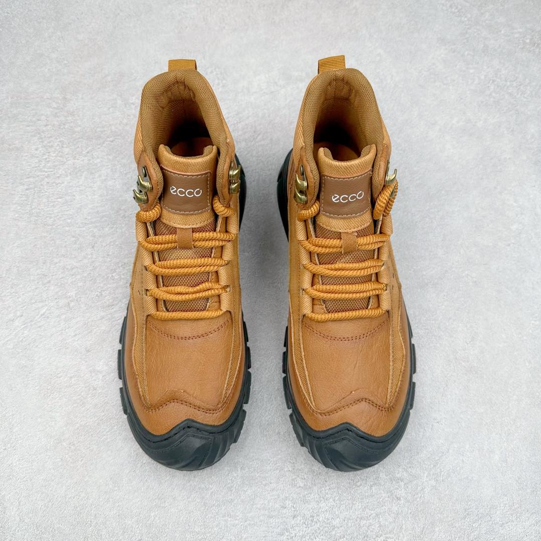 图片[2]-Ecco爱步男鞋新款运动鞋 跑鞋厚底增高老爹鞋 驱动系列全新款式 拼色拼接鞋面 时尚有型 牛皮与纺织品拼接 脚感舒适 出街有型 贴心套脚系带设计 舒适包裹双足 柔软细腻，亲肤透气 以摩托车粗犷胎纹为灵感 PU大底提供牵引性和支撑性 耐磨防滑提升稳定性 轻盈鞋底 舒适耐穿 户外出行 肆意洒脱 尺码：38 39 40 41 42 43 44（皮鞋码）-选品中心