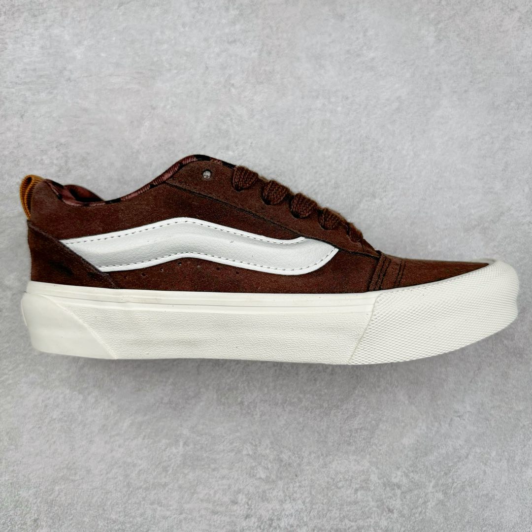 Vans Knu Skool 咖啡棕 万斯低帮复古休闲胖胖面包鞋 肥胖版大LOGO原版全皮猪八面料 尺码：35 36 36.5 37 38 38.5 39 40 40.5 41 42 42.5 43 44 45 工艺：硫化1：1（重量1：1、真标、原钢印、材质标、鞋型标、合格证）-选品中心
