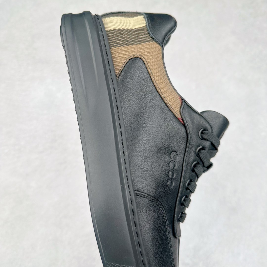 图片[6]-Ecco爱步潮流男鞋 男子德训鞋 格子布拼接休闲板鞋 百搭简约时尚出街户外鞋 柔酷零点系列 牛皮与牛皮剖层拼接鞋面 纹理自然 时尚个性 细腻柔软 出街有型 简约系带设计 可自由调节松紧 贴合脚型 PU中底，橡胶大底 轻盈柔韧 抓地力强 具有良好的防滑耐磨性 舒适耐穿 休闲百搭 简约利落 尺码：38 39 40 41 42 43 44（皮鞋码）-选品中心