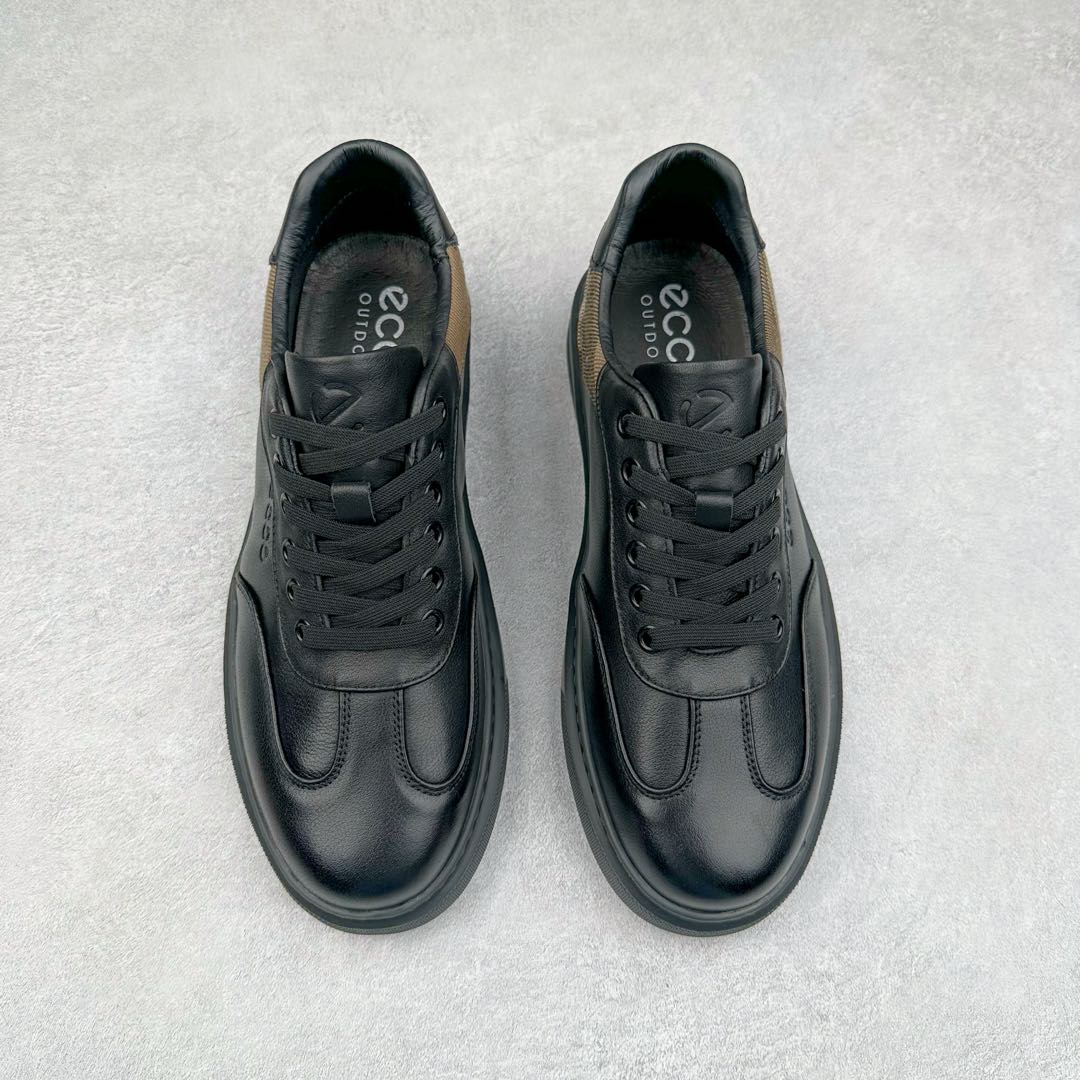 图片[2]-Ecco爱步潮流男鞋 男子德训鞋 格子布拼接休闲板鞋 百搭简约时尚出街户外鞋 柔酷零点系列 牛皮与牛皮剖层拼接鞋面 纹理自然 时尚个性 细腻柔软 出街有型 简约系带设计 可自由调节松紧 贴合脚型 PU中底，橡胶大底 轻盈柔韧 抓地力强 具有良好的防滑耐磨性 舒适耐穿 休闲百搭 简约利落 尺码：38 39 40 41 42 43 44（皮鞋码）-选品中心