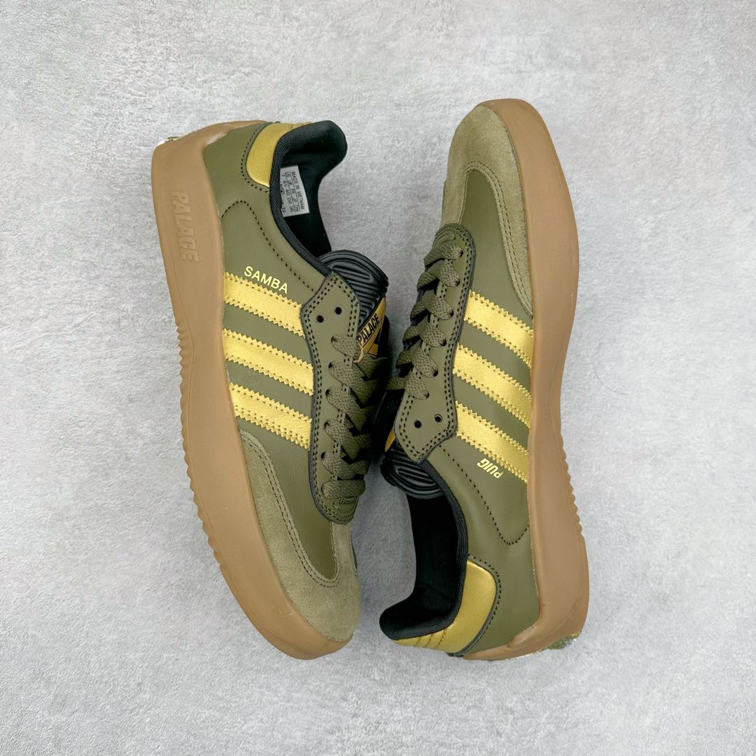 图片[3]-PALACE x AD Originals PUIG SAMBA 货号：HQ6098 / HQ6099 / HQ6100 作为 SAMBA 系列的改款，PALACE 与 adidas Originals 的联名如今已经成为潮流圈、球鞋圈独树一帜的象征。双方共计带来三款配色，鞋款设计上后跟的 PALACE 彭罗斯三角 LOGO 也足够彰显自身的与众不同。尺码：36 36.5 37.5 38 38.5 39 40 40.5 41 42 42.5 43 44 44.5 45-选品中心