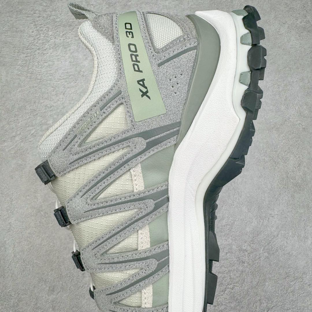 图片[7]-＃GX/绿X SALOMON XA Pro 3D ADV 萨洛蒙潮流越野机能户外功能鞋 纯原外贸平台特供订单 耗时半年巨作 全套原纸板楦头开发 原厂特供网布配套加持 确保原汁原味 完美呈现版型 原档数据独家私模五层组合大底 男女鞋同步官方开发至46.5 原装Ortholite轻量化鞋垫 中底布带钢印编号 原厂TPU锁扣 进口港宝加持 后跟自然饱满 还原公司包裹性 鞋面采用SENSIFT贴合技术 全方位贴合包裹脚型 鞋跟部鞋底牵引设计 提供强大的抓地性能 更适应野外崎岖不平的道路 其3D ADVANCED CHASSIS底盘 材料轻量大化 钉齿设计更具稳定性 防护性 鞋底易磨损区运用CONTAGRIP高耐磨材料 应对城市硬质路面长距离跑考验 尺码：36 36.5 37.5 38 38.5 39 40 40.5 41 42 42.5 43 44 44.5 45 46 46.5-选品中心