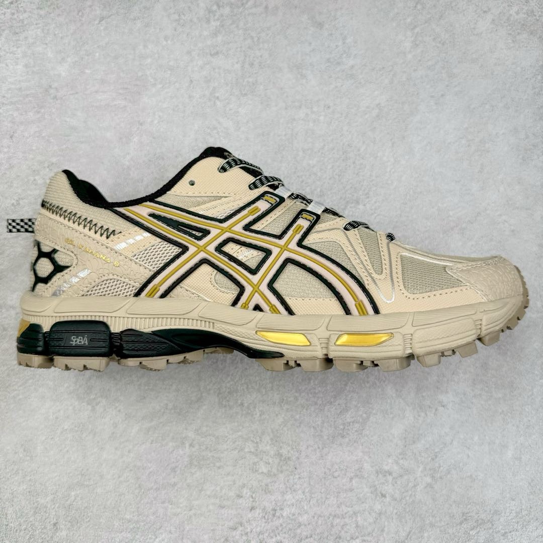 ＃PB纯原 ASICS GEL-KAHANA K8 亚瑟士越野跑步鞋抓地稳定运动鞋缓震耐磨跑鞋 GEL-KAHANA系列为实用级越野跑鞋 融合机能和户外潮流强势回归 核心科技GEL内置于后跟 配合SPEVA弹性中底 减轻落地时地面对脚部的冲击力 中底内侧DYNAMIC DUOMAX 双密度防倾斜装置和中足补强结构 以及后跟几何形状构造 多方面支撑保护 AHAR耐磨橡胶大底 配合沟槽纹路设计 增强抓地力 后足GEL缓冲系统 减轻冲击时的冲击 实现平稳过渡 Trusstic系统 减少鞋底的重量 同时保留了鞋子结构的完整性 尺码：36 37 37.5 38 39 39.5 40 40.5 41.5 42 42.5 43.5 44 44.5 45-选品中心