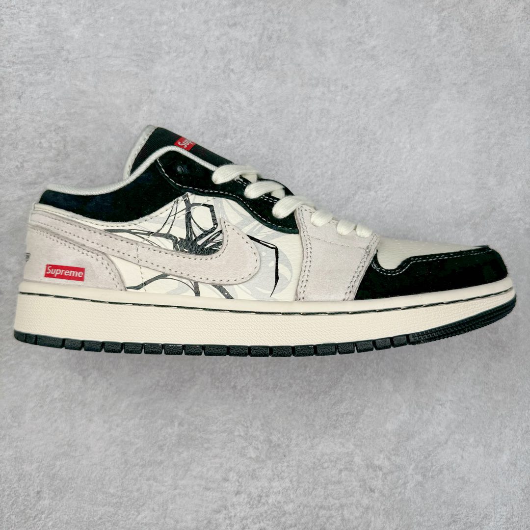 TS x Air Jordan AJ1 Low 倒钩低帮联名定制配色 XS3086-007 原厂内置气垫魔块 A模大底 头层小牛皮 鞋舌AJ原厂专用牛津布+AJ专用反口珍珠布+原厂无杂质高弹内里海棉+特殊封边弹力鞋带 尺码：36 36.5 37.5 38 38.5 39 40 40.5 41 42 42.5 43 44 44.5 45 46 47.5-选品中心