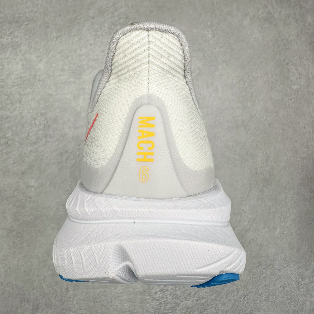 图片[8]-＃特价福利 HOKA ONE ONE MACH 马赫6 柔软舒适Y2K复古跑鞋防滑耐磨低帮跑步鞋 鞋面上部使用了编织紧密的单层提花网纱（Creel Jacquard）针织技术，虽然初穿时中足部位包裹稍显紧绷，但在几次穿着跑步后会好转，材料舒适贴合，无热点或刺激现象出现。鞋带系统标准配置，鞋带质量理想，鞋舌薄而填充少，内外两侧完全接合，能很好地包裹足部。Mach 6的中底摒弃了先前Mach 5所使用的PROFLY+双层中底和橡胶化泡沫，转而采用全新的SCF（超级临界泡沫）EVA材料，该材料为跑者提供了更明显的回弹感，在落地时能够快速反弹推离地面。相较于Mach 5的软弹着地感，Mach 6带来了一种显著不同的跑步体验。尺码：36 36.5 37.5 38 38.5 39 40 40.5 41 42 42.5 43 44 44.5 45-选品中心