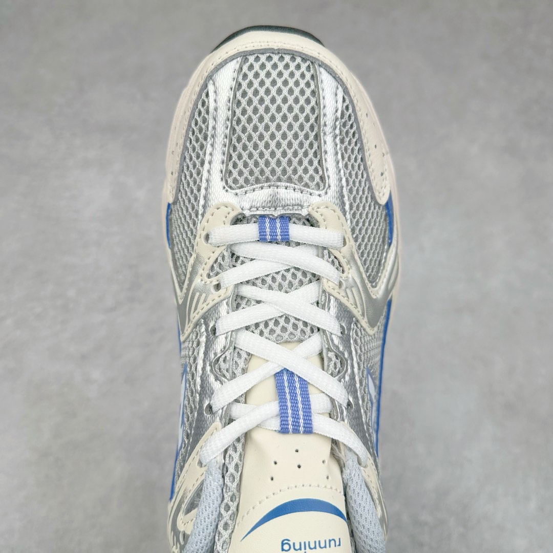 图片[4]-New Balance NB530 新百伦复古透气跑步鞋 抛弃过往以皮革为主的人气轮廓 以极具复古风范的跑鞋外观呈现 设计上全鞋以简约清爽的纯白色作基底 鞋身覆盖大面积织物网眼材质 并于鞋头、鞋带孔眼片等细节处点缀对比鲜明的反光银镀层凸显 鞋舌、侧身等位置则辅以一贯的「N」字标志和品牌徽标彰显身份 最后通过搭载的 ABZORB 缓震中底完善整体造型 尺码：36 37 37.5 38 38.5 39 40 40.5 41 42 42.5 43 44 45-选品中心
