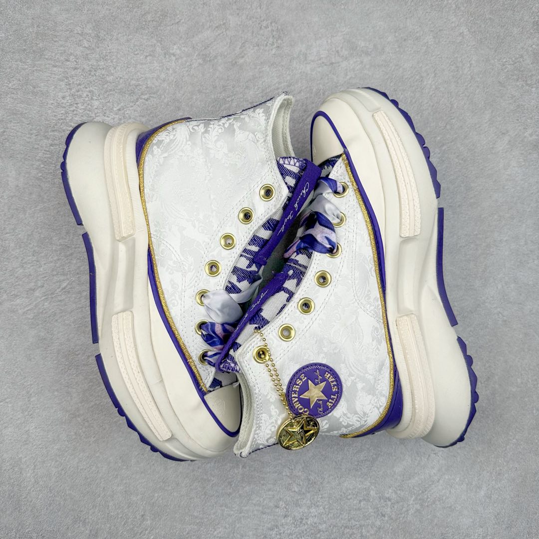 图片[3]-（配件丢失扣20） 紫气东来 紫定多金 💜 蛇年限定 厚底夹心高帮 Converse Run Star Legacy CX 隆重中国年，必须来点高规格 紫气东来，目带不凡气场 从中国美学汲取灵感 贵气优雅紫，演绎古典韵味的青花瓷纹理發 搭配纺织织物材质的帮面，打造细腻触感世自带星星硬币链条元素，寓意星运与你相随，倾注美好祈愿 致意农历新年 厚底设计助你蛇年高调出场 货号：A13350C 尺码：35 36 36.5 37 37.5 38 39 39.5 40 41 41.5 42 42.5 43 44-选品中心