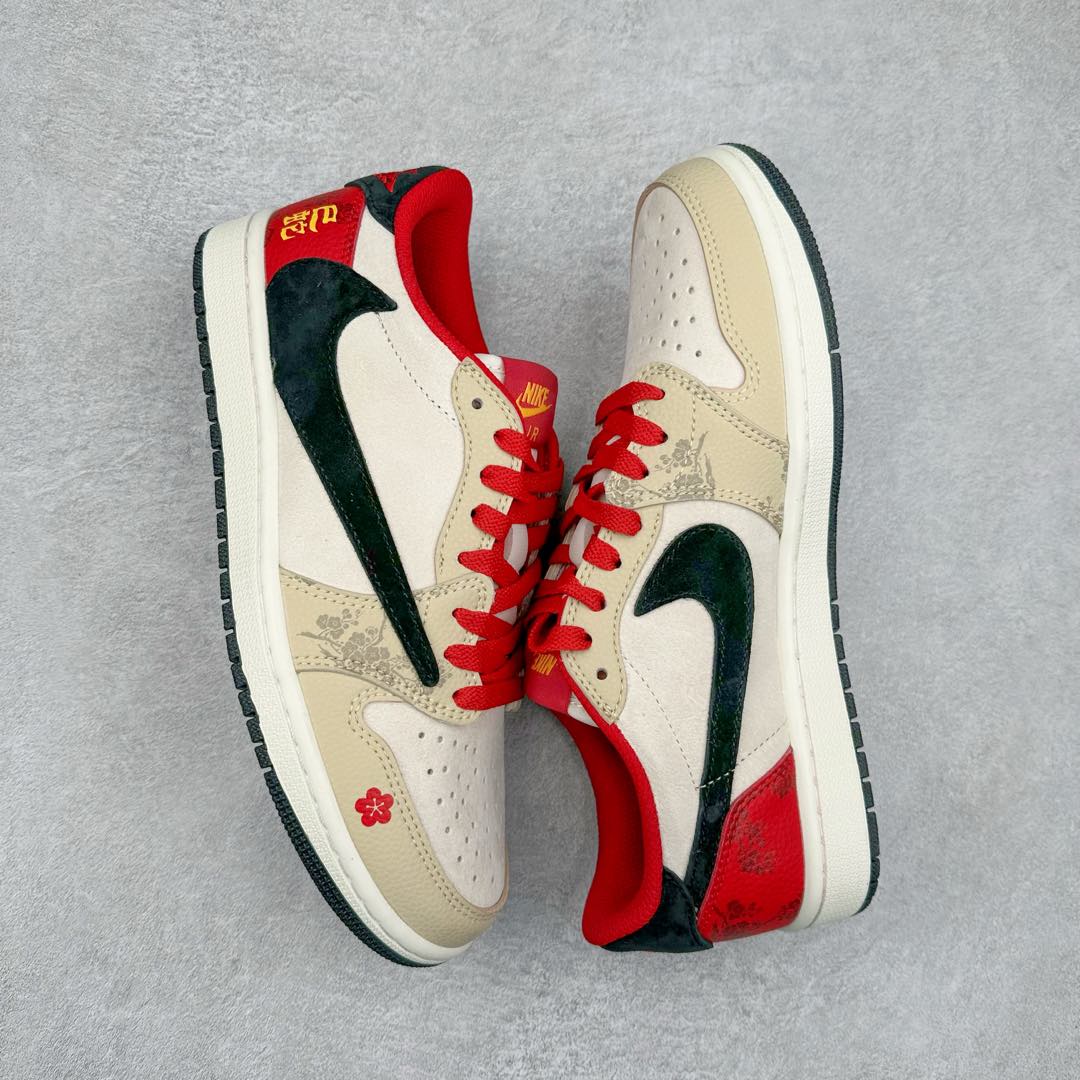 图片[3]-TS x Air Jordan AJ1 Low 倒钩低帮联名定制配色 DM7866-077 原厂内置气垫魔块 A模大底 头层小牛皮 鞋舌AJ原厂专用牛津布+AJ专用反口珍珠布+原厂无杂质高弹内里海棉+特殊封边弹力鞋带 尺码：36 36.5 37.5 38 38.5 39 40 40.5 41 42 42.5 43 44 44.5 45 46 47.5-选品中心