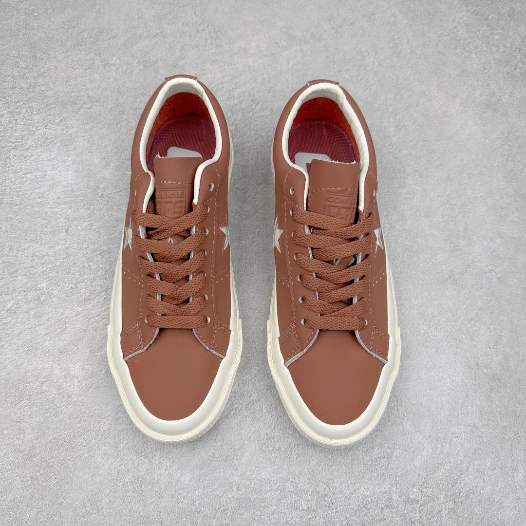 图片[2]-Converse One Star Pro 红棕 匡威木村一星复古休闲滑板鞋 经典鞋型提供舒适穿着感受 低调不浮夸 简约设计 时尚百搭 官网主推款 ins潮人时髦单品 货号：A03675C 尺码：35-44（36.5 37.5 39.5 41.5 42.5）-选品中心