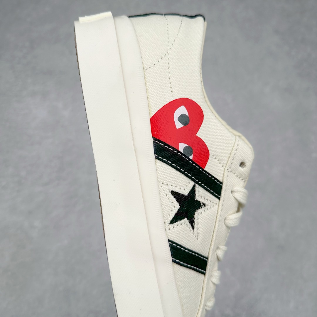 图片[6]-CDG x Converse One Star Academy Pro 川久保玲联名 黑白双杠一星联名复古休闲板鞋 匡威官方全新联名款 当经典“爱心眼”Logo巧妙融入One Star标志性的星标和双杠设计中 “心动”指数再次升级 搭载CX发泡鞋垫 真标硫化工艺 双层围条夹布防开胶工艺 内嵌EVA缓震鞋底装置 货号：A09870C 黑色 货号：A09878C 白色 尺码：35 36 36.5 37 37.5 38 39.5 40 41 41.5 42 42.5 43 44-选品中心