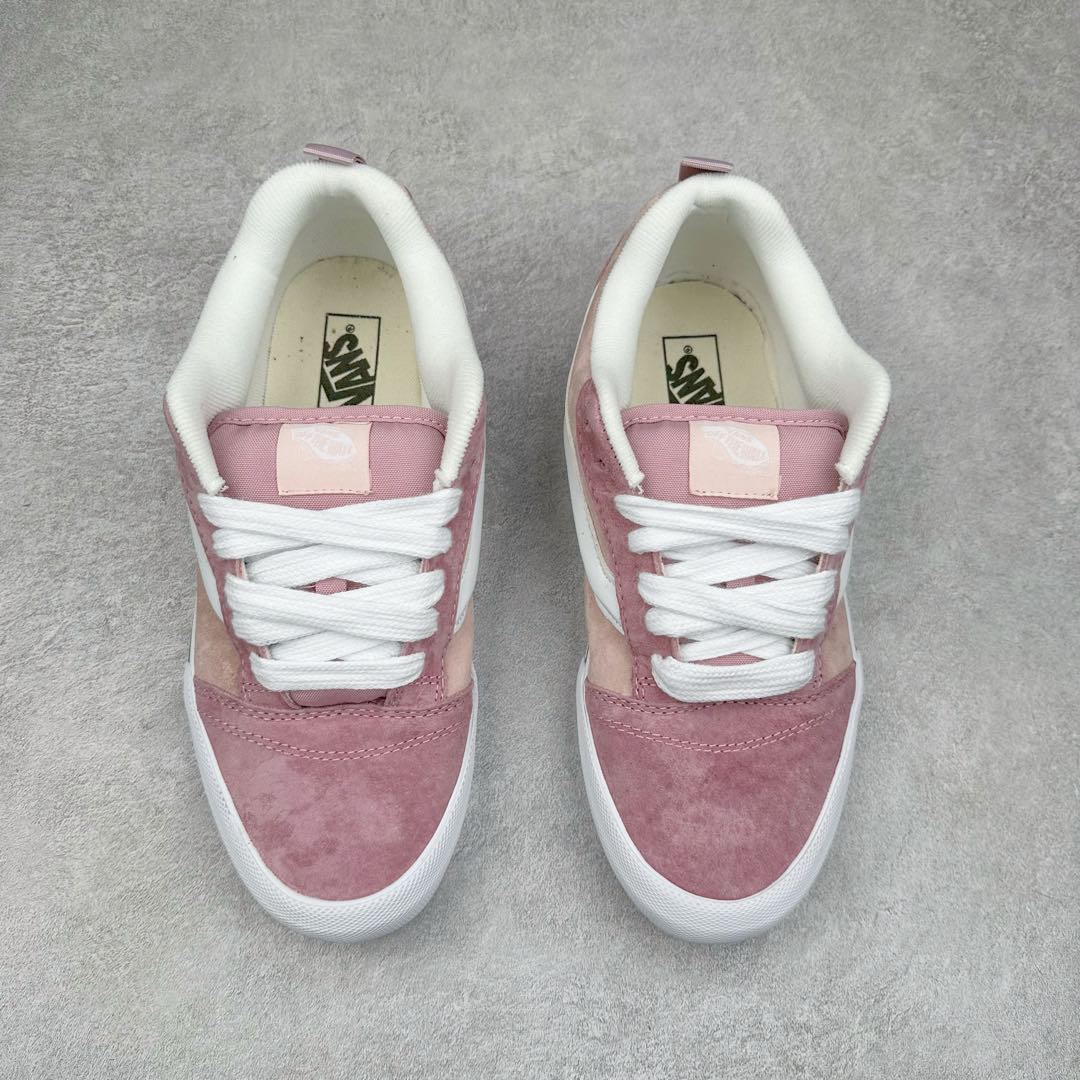 图片[2]-Vans Knu Skool 米粉色 万斯低帮复古休闲胖胖面包鞋 肥胖版大LOGO原版全皮猪八面料 尺码：35 36 36.5 37 38 38.5 39 40 40.5 41 42 42.5 43 44 工艺：硫化1：1（重量1：1、真标、原钢印、材质标、鞋型标、合格证）-选品中心