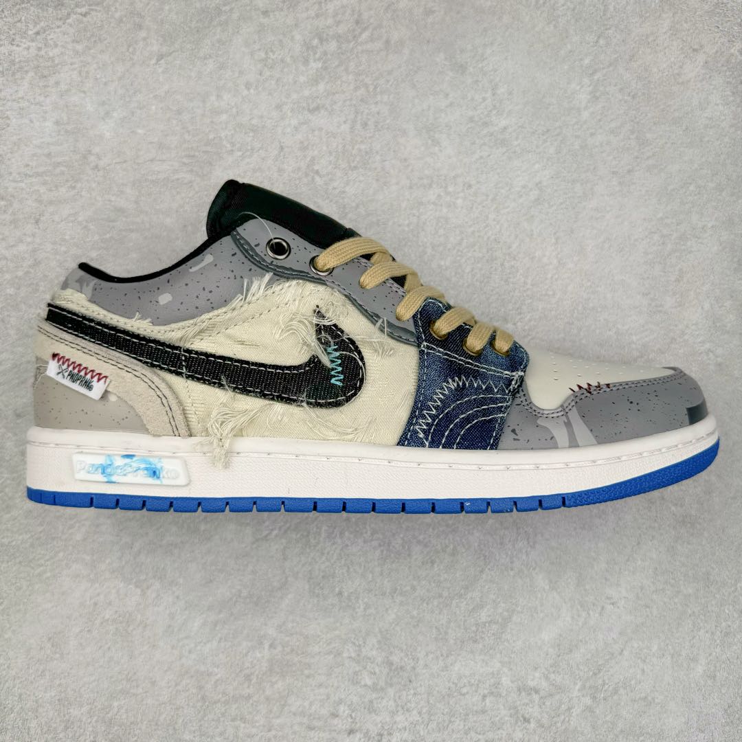 Air Jordan AJ1 Low 低帮定制 553558-140 原厂内置气垫魔块 A模大底 头层小牛皮 鞋舌AJ原厂专用牛津布+AJ专用反口珍珠布+原厂无杂质高弹内里海棉+特殊封边弹力鞋带 尺码：36 36.5 37.5 38 38.5 39 40 40.5 41 42 42.5 43 44 44.5 45 46 47.5-选品中心