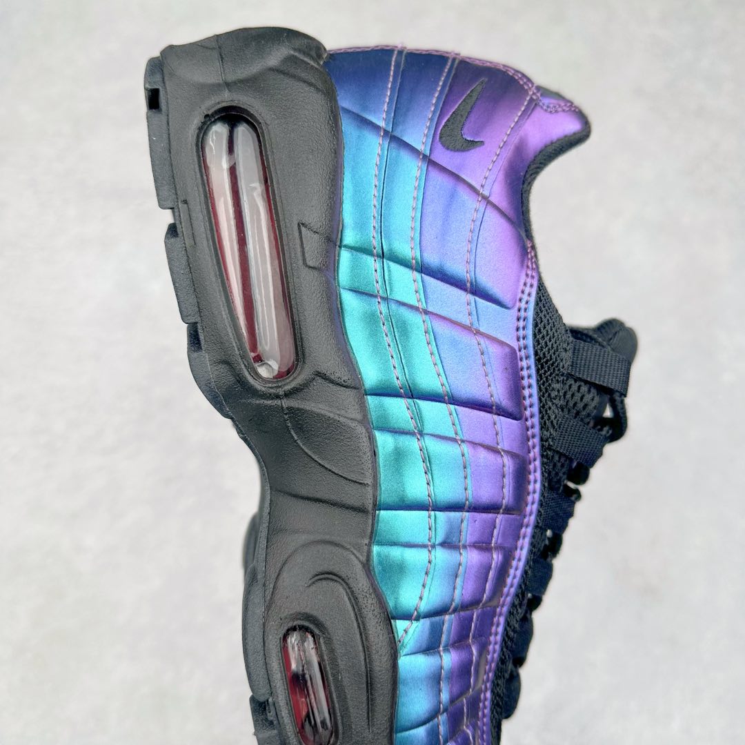 图片[6]-＃MX版 NK Air Max 95 复古减震气垫跑鞋 经典重温 538416-021 外单专供大厂出品 品质稳定 一百余色 终端操作 鞋款设计灵感源于人体构造 中底设计基于人体的脊柱构造 是整体设计的核心 尼龙孔眼代表了肋骨 而分层式面板和网眼象征着肌肉纤维和肉体组织 Air Max 95采用了两个独立的吹塑成型的Air-Sole单元 并首次在前掌使用可视化气垫设计 Swoosh logo夜当作一个 点符号放在了鞋子的后帮位置 20年的发展让 AIR MAX 95有了不同的故事 20年后再度面向世人的时候 焕然一新的面貌 让人有了另外一种清新脱俗的感觉 尺码：39 40 40.5 41 42 42.5 43 44 44.5 45 46 47.5 48-选品中心