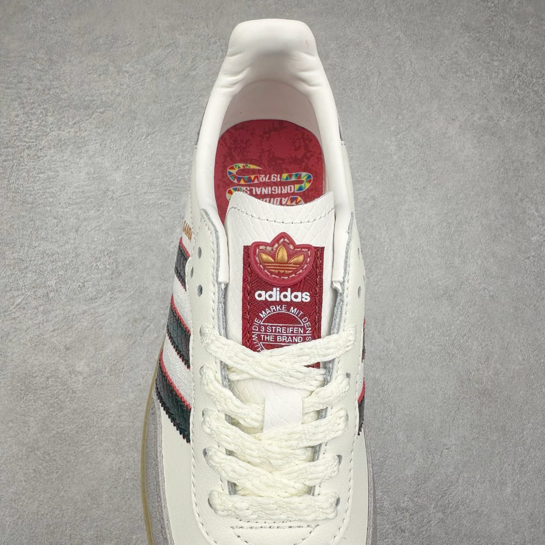 图片[5]-AD Original Samba OG 复古经典轻便板鞋 JQ5976 这款桑巴鞋展示了高质量的工艺 带有装饰的超锁缝制和无缝的手感 柔软、柔软的皮革造型和标志性的3条纹完成了精致的外观 正规合身鞋带 鞋面上有绒面鞋垫 橡胶鞋底 享受正畸套筒软感 自50年代首次亮相以来就一直在赢得粉丝的青睐 尺码：36 36.5 37.5 38 38.5 39 40 40.5 41 42 42.5 43 44 44.5 45-选品中心