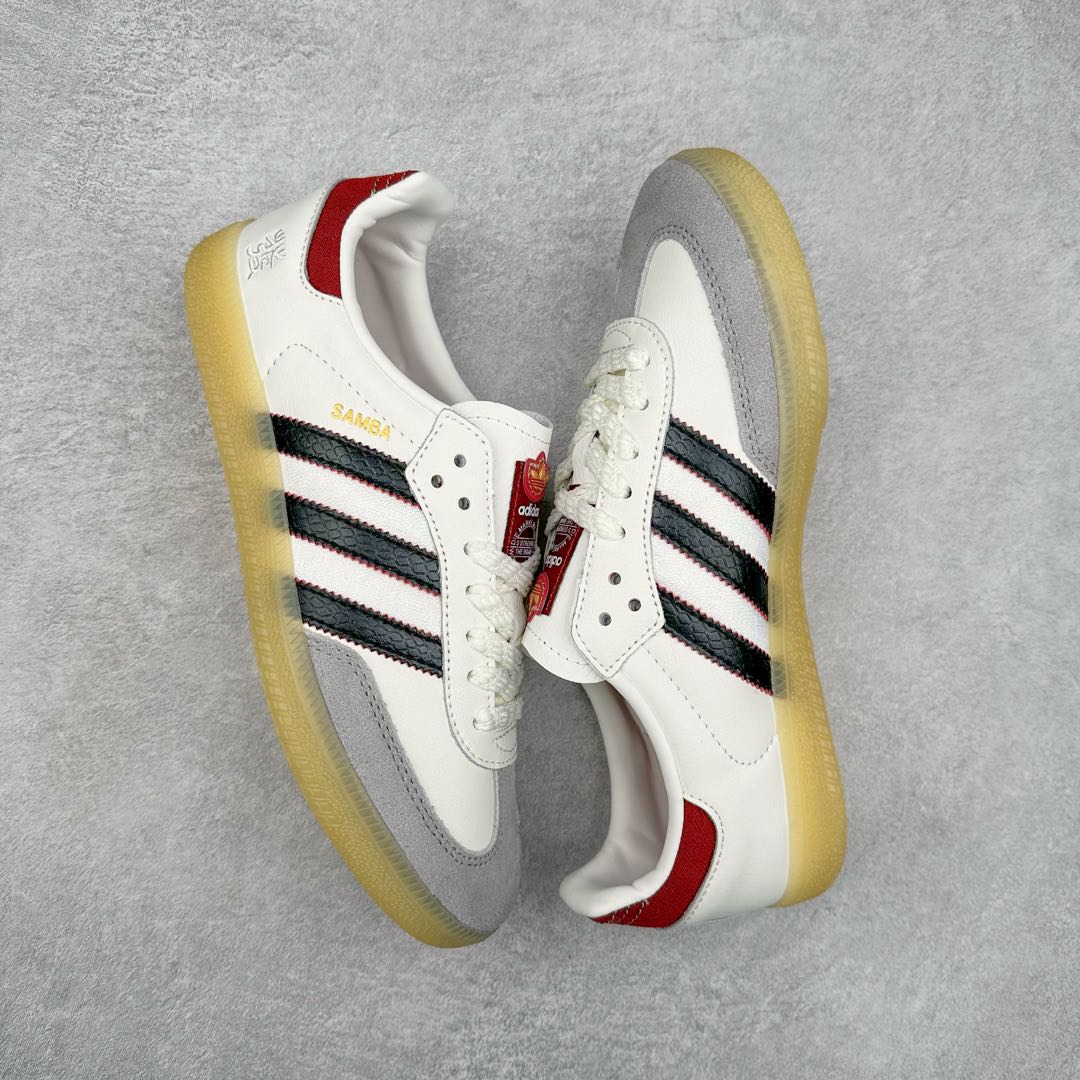 图片[3]-AD Original Samba OG 复古经典轻便板鞋 JQ5976 这款桑巴鞋展示了高质量的工艺 带有装饰的超锁缝制和无缝的手感 柔软、柔软的皮革造型和标志性的3条纹完成了精致的外观 正规合身鞋带 鞋面上有绒面鞋垫 橡胶鞋底 享受正畸套筒软感 自50年代首次亮相以来就一直在赢得粉丝的青睐 尺码：36 36.5 37.5 38 38.5 39 40 40.5 41 42 42.5 43 44 44.5 45-选品中心