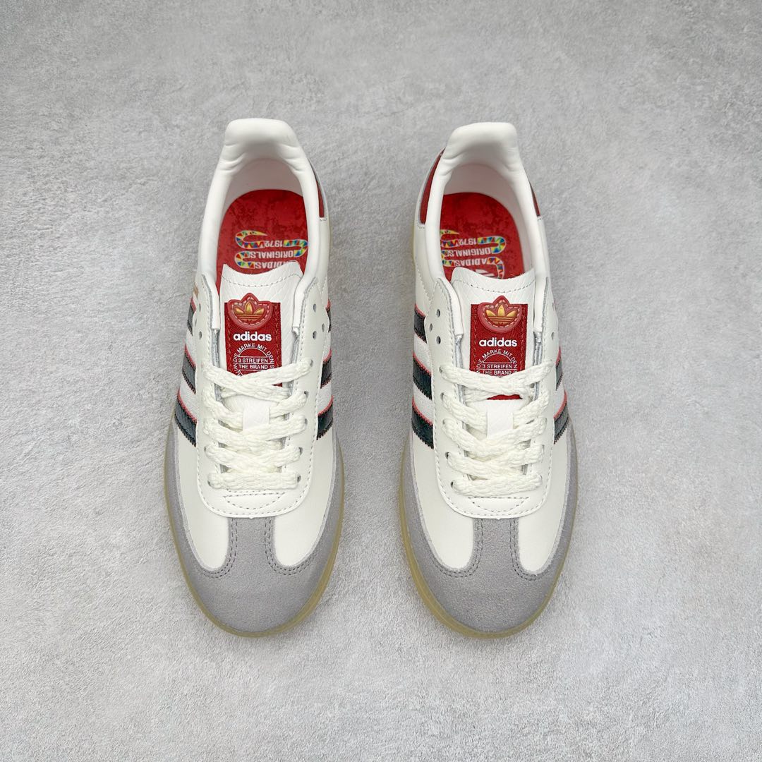 图片[2]-AD Original Samba OG 复古经典轻便板鞋 JQ5976 这款桑巴鞋展示了高质量的工艺 带有装饰的超锁缝制和无缝的手感 柔软、柔软的皮革造型和标志性的3条纹完成了精致的外观 正规合身鞋带 鞋面上有绒面鞋垫 橡胶鞋底 享受正畸套筒软感 自50年代首次亮相以来就一直在赢得粉丝的青睐 尺码：36 36.5 37.5 38 38.5 39 40 40.5 41 42 42.5 43 44 44.5 45-选品中心