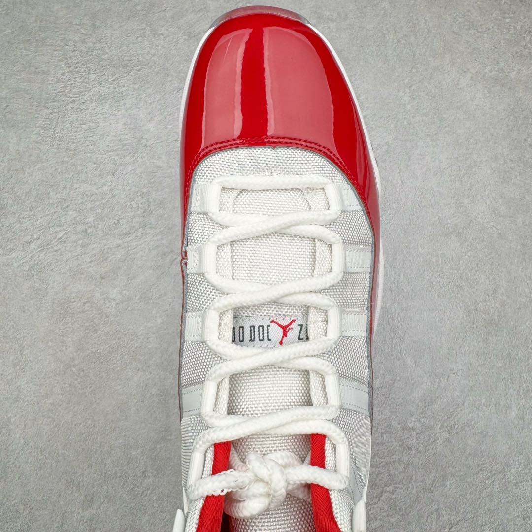 图片[4]-＃DGC裁片福利 Air Jordan AJ11 \\\”Cherry\\\” 樱桃白红 CT8012-116 原楦原档案数据开模打造 原厂中底拉帮钢印 原厂漆皮 防冻不开裂 头层皮料 原装鞋撑 水晶大底正确色度色泽 原楦原数据刺绣 原厂车缝走线及对位 毫厘不差 飞人logo采用原数据电脑刺绣 原装正品碳纤维真实碳板 增强抗扭 原内标 原盒标 正确官方原盒 原厂防氧化水晶外底 原厂配套厂全掌solo气垫 尺码对应库存明细‼️-选品中心