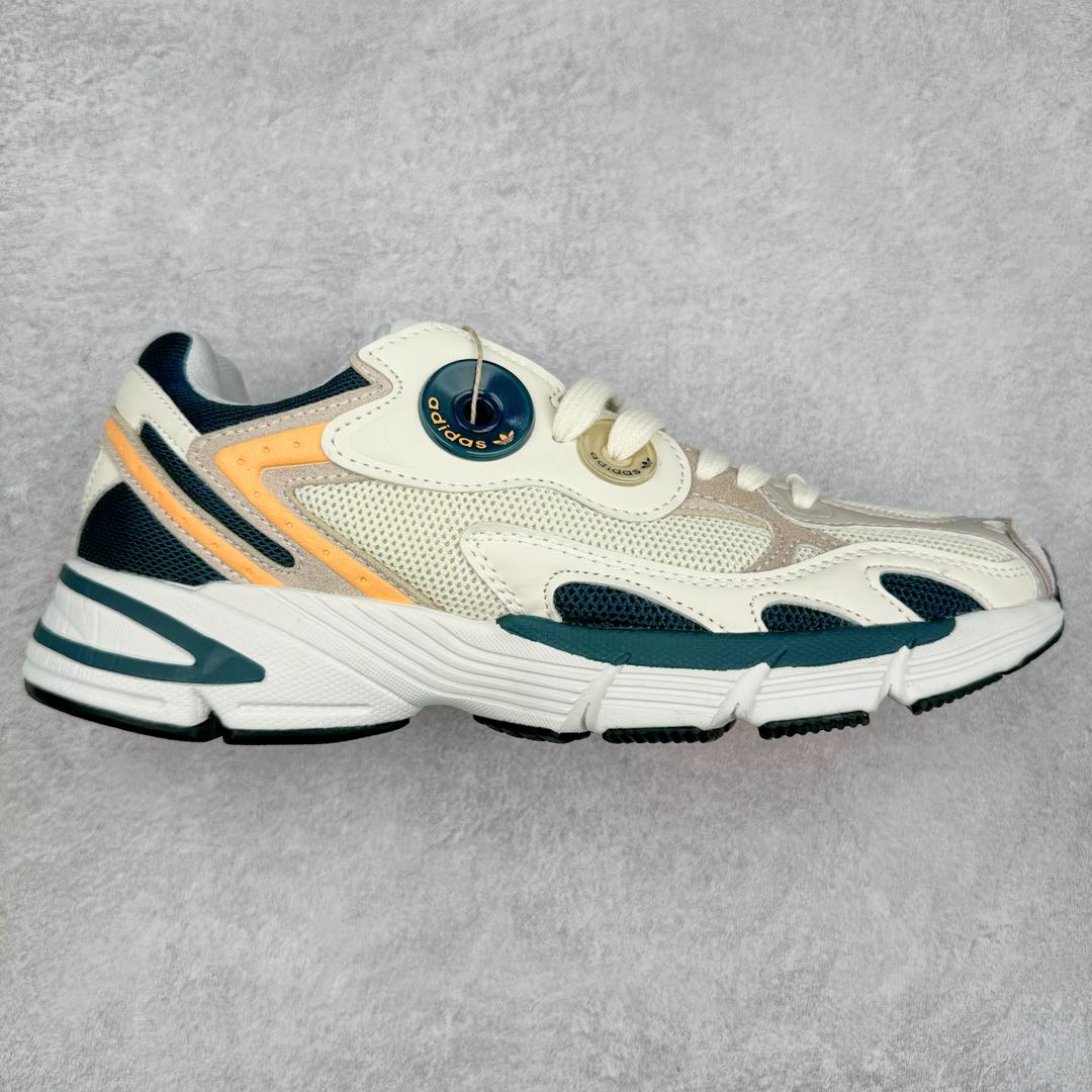 图片[2]-AD Original Astir 耐磨复古运动休闲鞋 鞋款灵感来自2000年代的跑步款式 鞋面和超大号孔眼进行更新复古色系搭配经典蓝白色 金色线条贯穿鞋身 增强鞋整体的流线感拼接设计 整体更显得有层次感，更有老爹鞋的味道网面透气设计 夏日出门也不会感到闷脚既舒适又透气带点稍微厚底的中底特殊材料 上脚偏软非常显高显瘦 休闲运动都可以搭配 尺码：35.5 36 36.5 37.5 38 38.5 39 40 40.5 41 42 42.5 43 44 44.5 45-选品中心